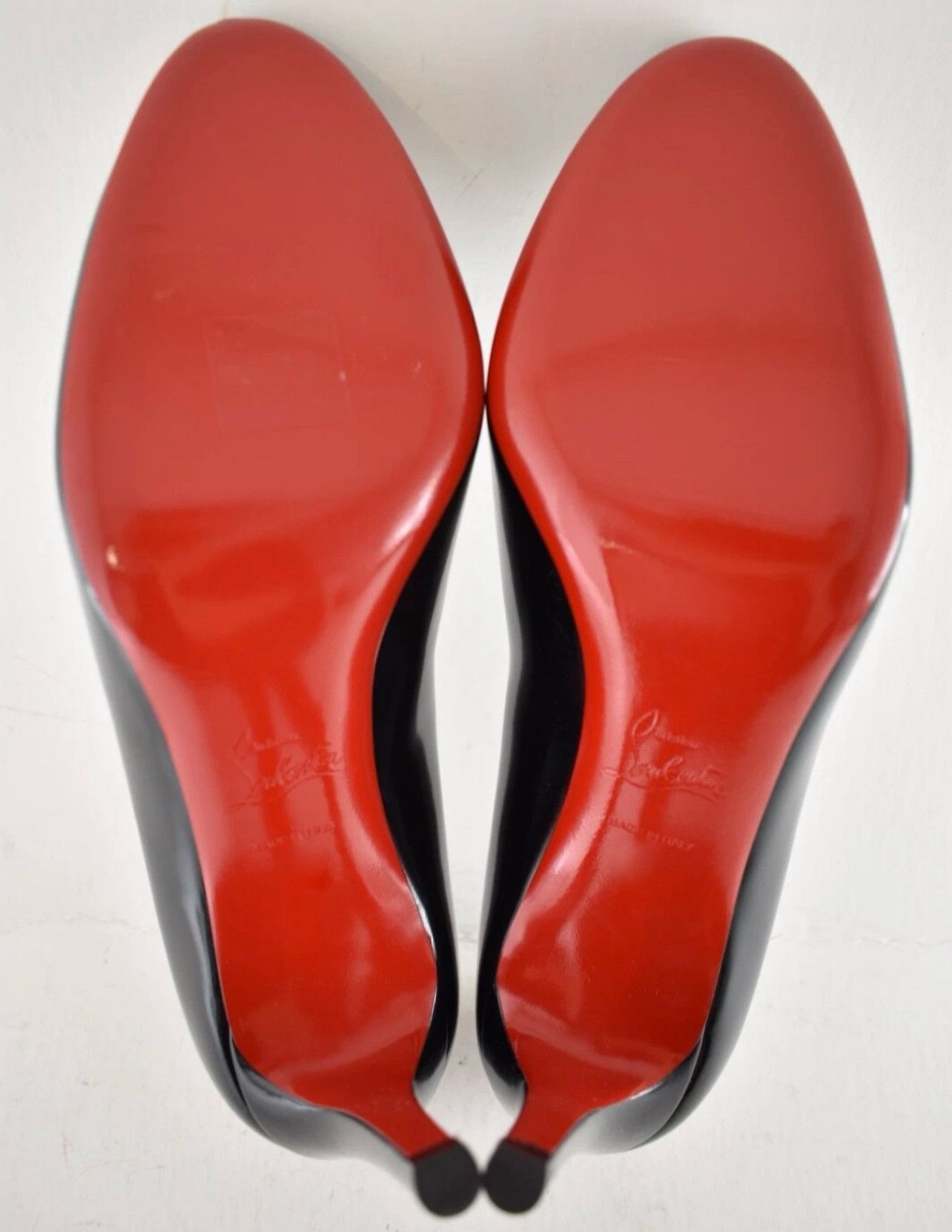 Christian Louboutin Pumppie 85 Black Leather Round Toe Classic Heel Pump 38 Size US 8 / IT 38 - 17 Thumbnail