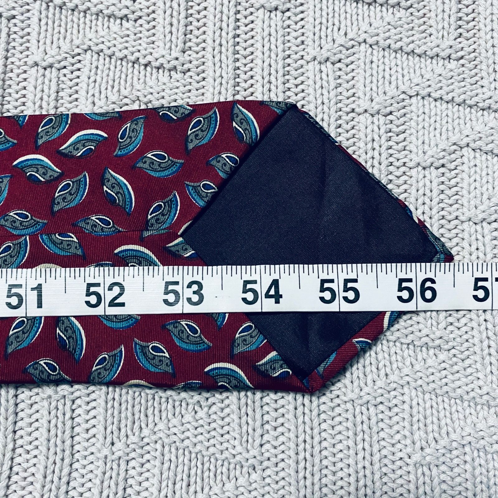 Dior Vintage Dior maroon abstract silk tie Size ONE SIZE - 4 Thumbnail