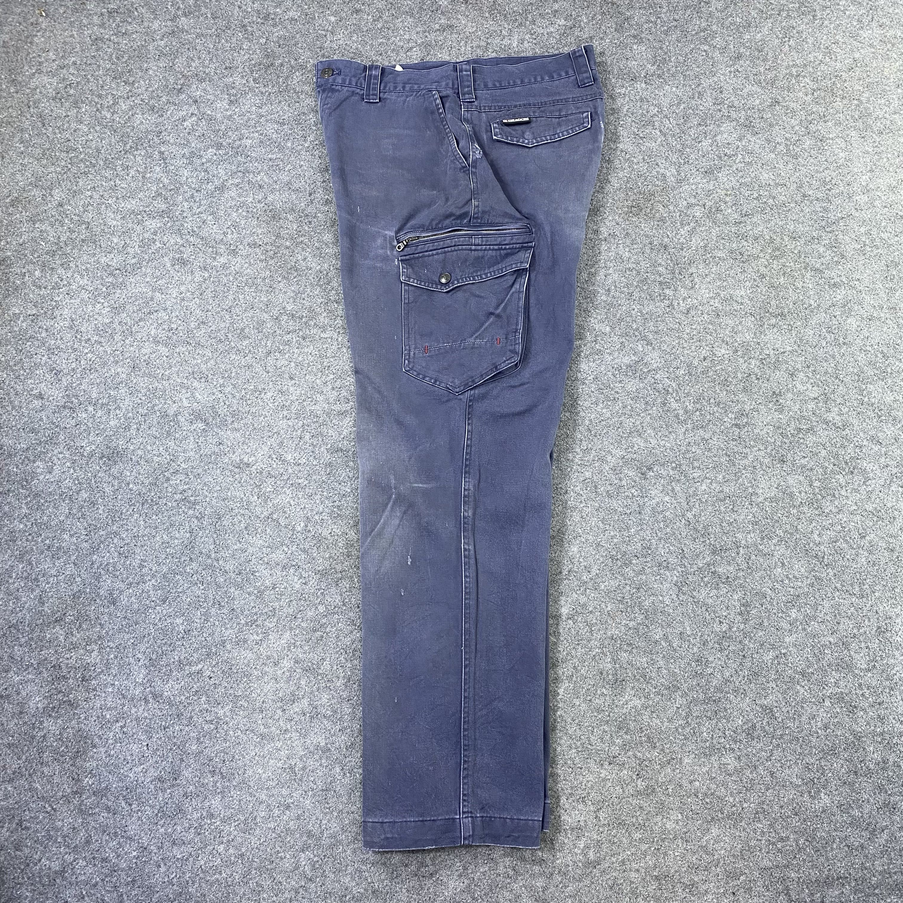 Japanese Brand Z Dragon Faded Cargo Multipocket Pants-C005 Size US 31 - 3 Thumbnail