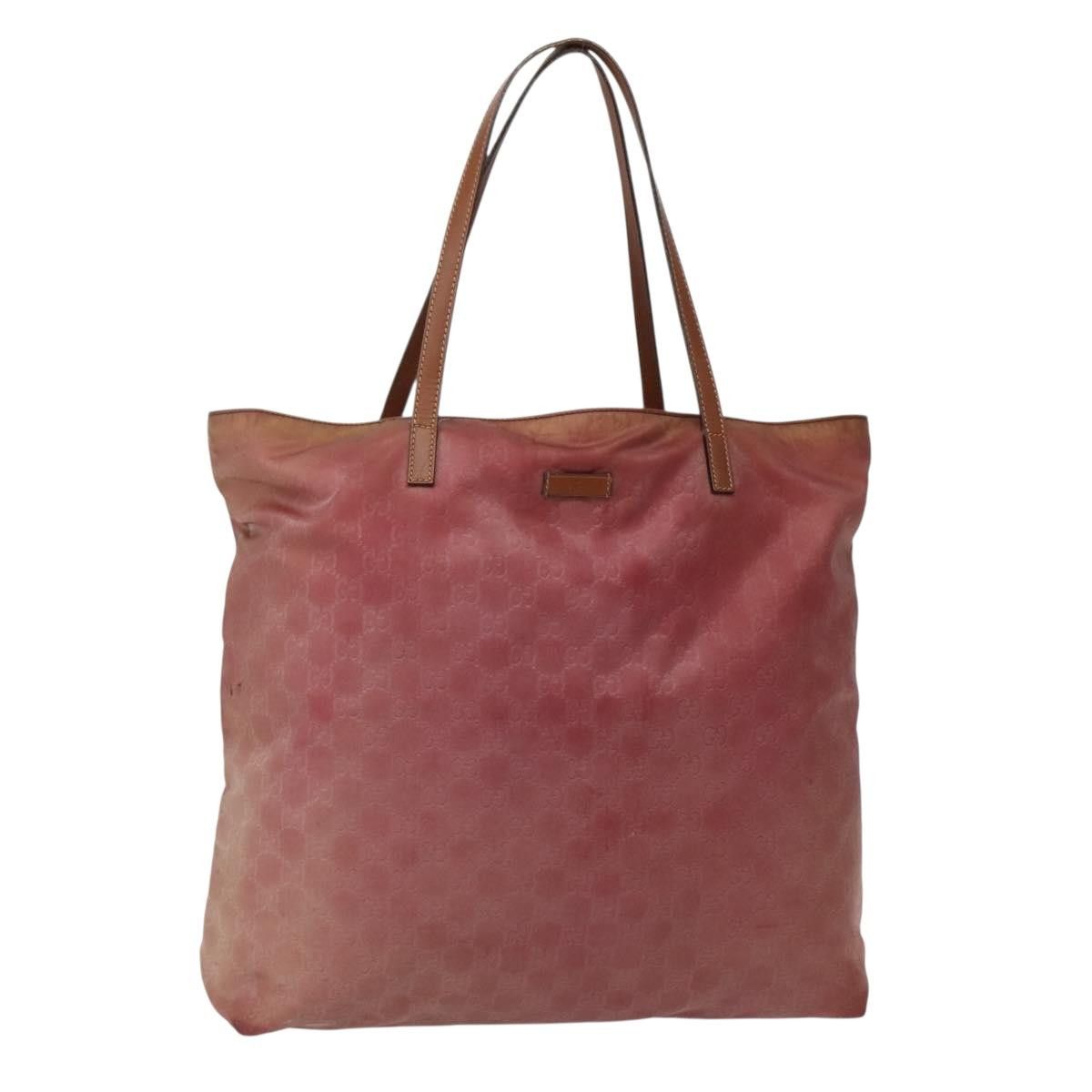 Gucci GUCCI GG Canvas Tote Bag Nylon Pink Gold Size ONE SIZE - 1 Thumbnail