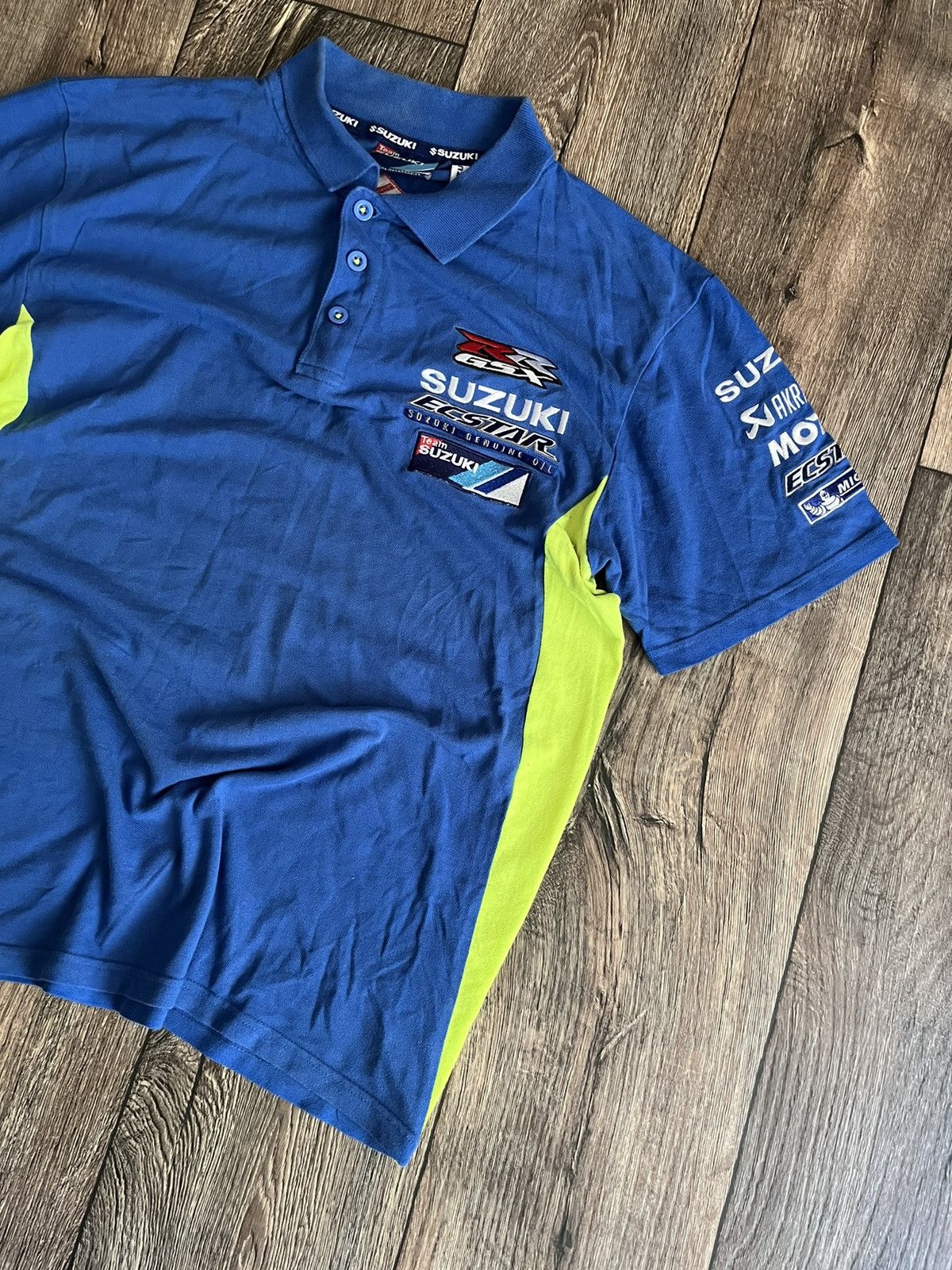 Formula 1 × Vintage Vintage Suzuki Team F1 Formula Uno Polo Shirt Button Up Size US M / EU 48-50 / 2 - 2 Thumbnail