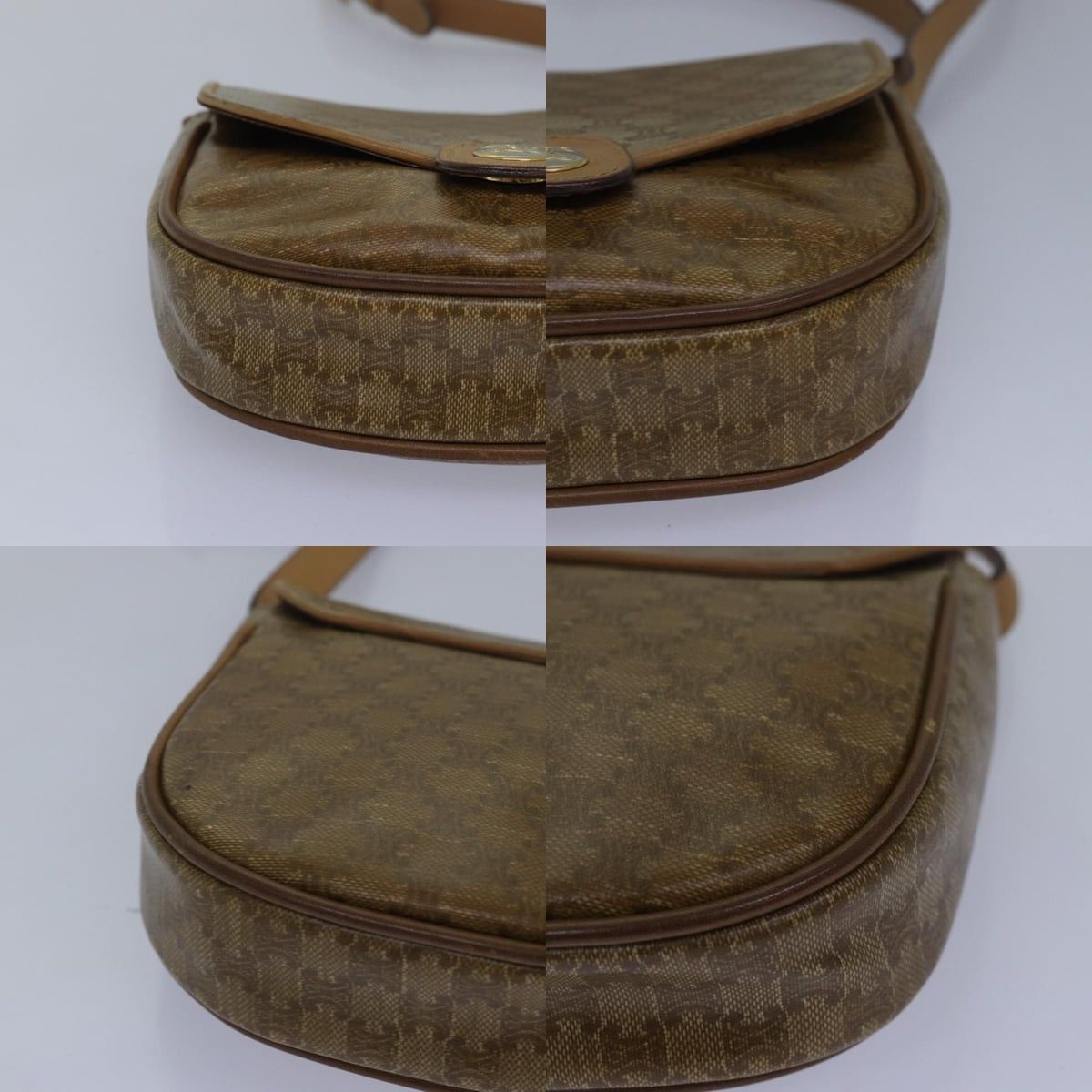 Celine CELINE Macadam Canvas Shoulder Bag Beige Size ONE SIZE - 10 Thumbnail
