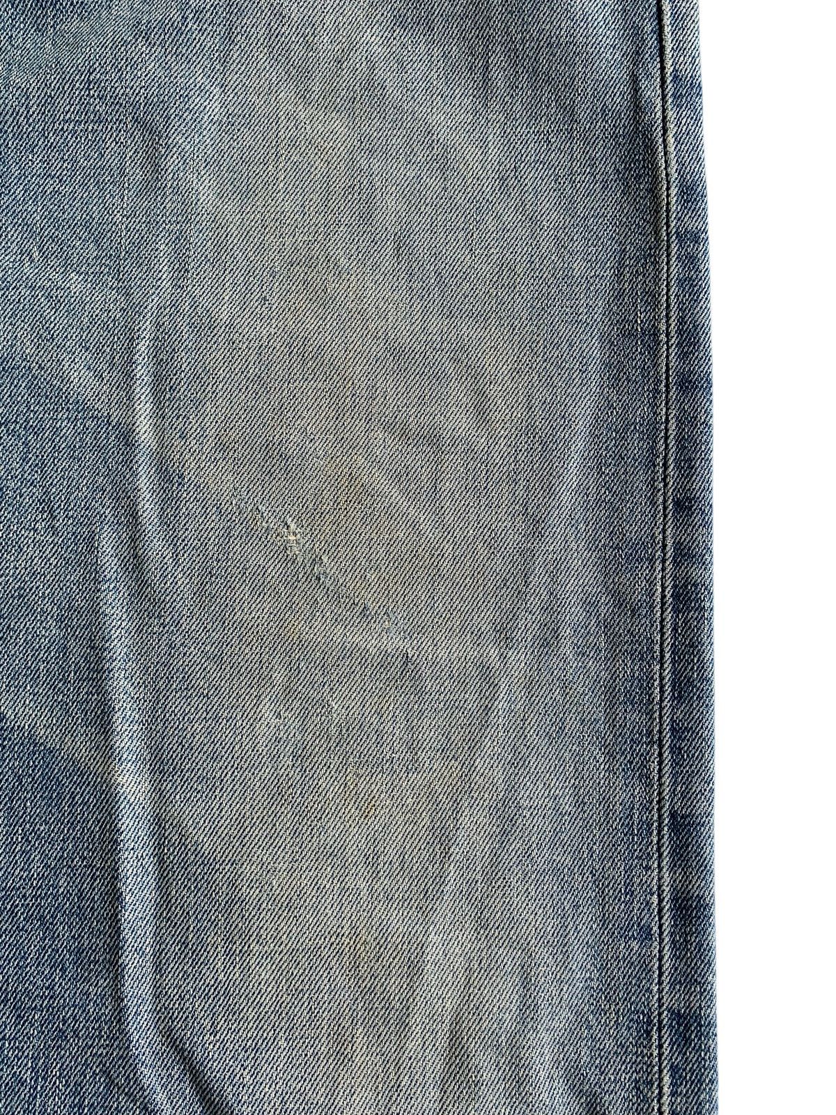 Kapital VINTAGE EDWIN 505 BAGGY SELVEDGE FADED DISTRESSED DENIM Size US 33 - 21 Thumbnail