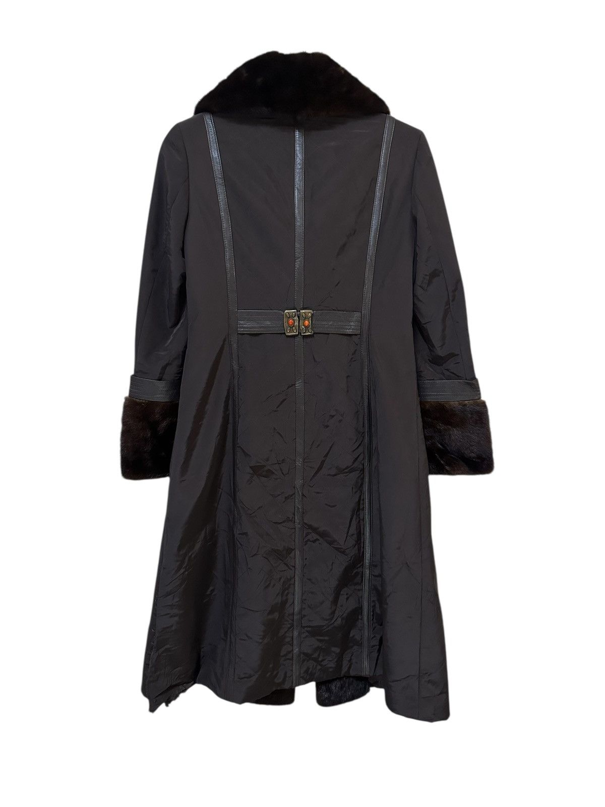 Vintage Vintage Quilted Long Coat Fur Trim Collar Cuffs Winter Coat Size M / US 6-8 / IT 42-44 - 7 Thumbnail