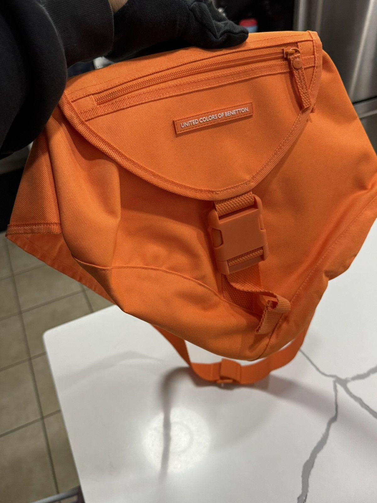 United Colors Of Benetton United Colors of Benetton Monochromatic Sling Bag Orange Size ONE SIZE - 8 Thumbnail