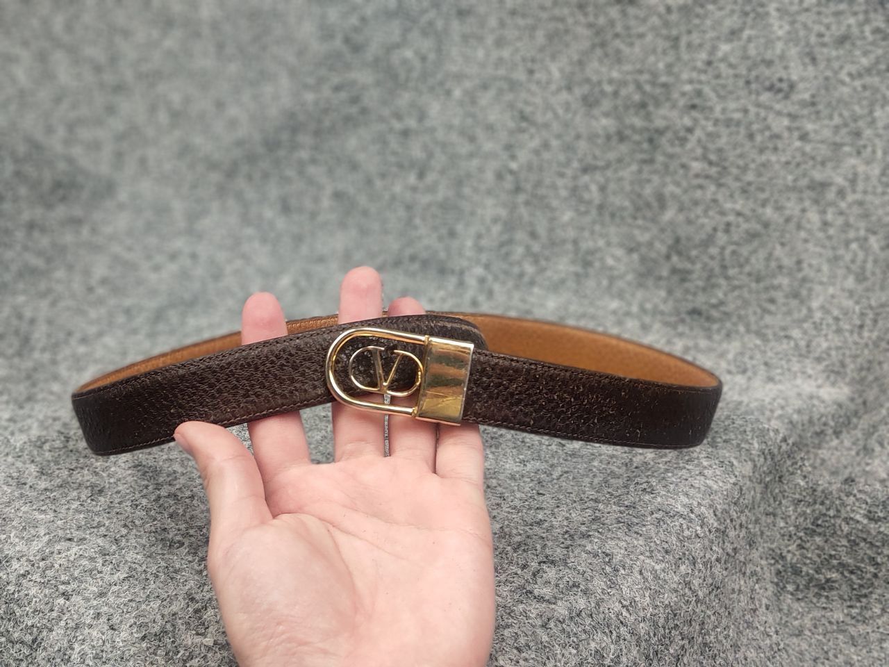 Valentino Garavani Belt Vintage Vintage Valentino Garavani Black Leather Belt Silver  main image 4