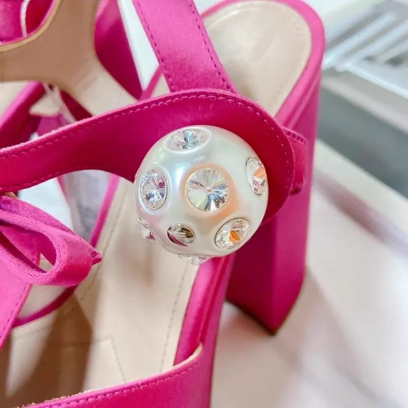 Miu Miu Miu Miu Pink High Heel Sandals EU 37.5 Size US 7 / IT 37 - 8 Thumbnail