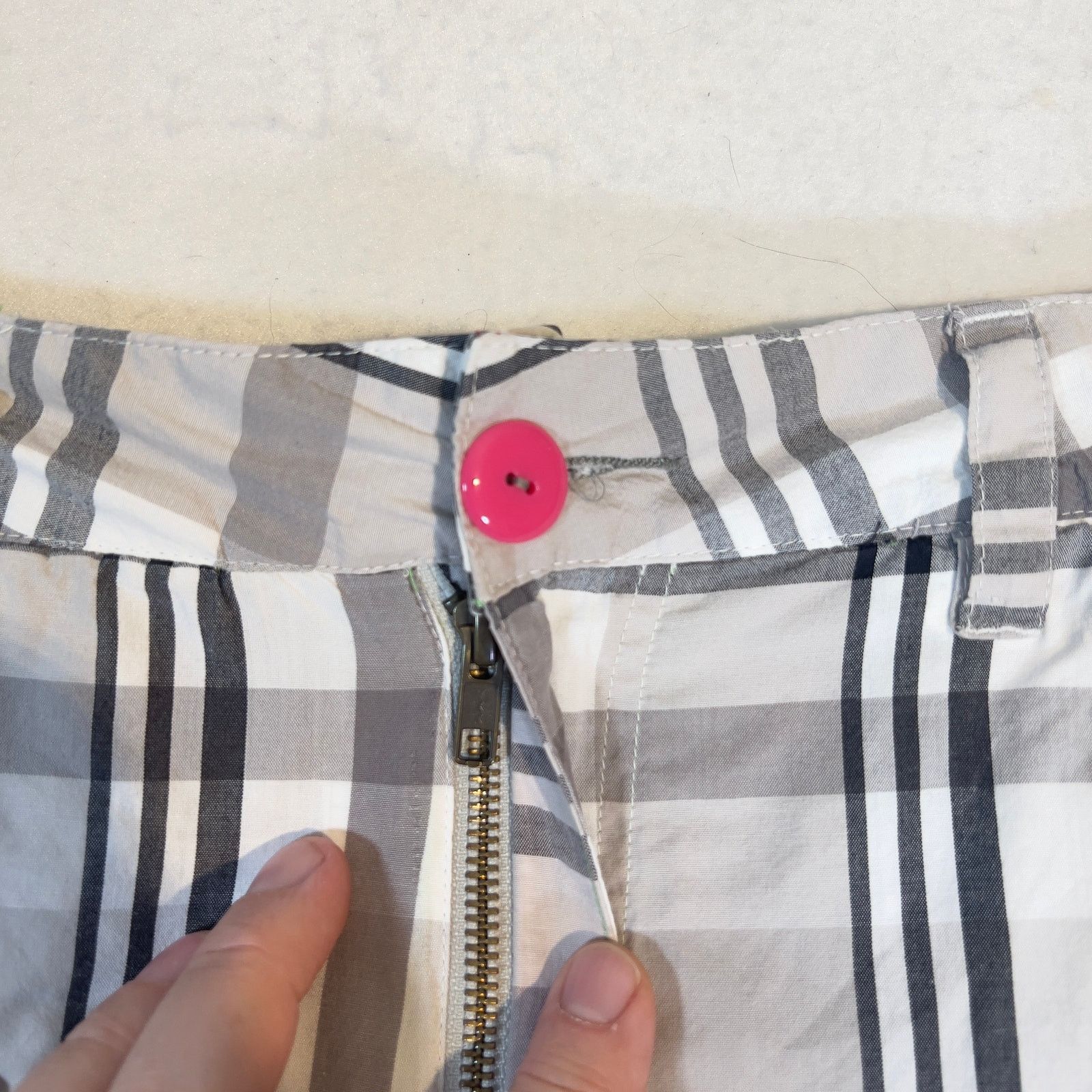 Quiksilver QuikSilver Edition Hybrid Short Men Cotton Black Grey Plaid Size US 36 / EU 52 - 6 Thumbnail