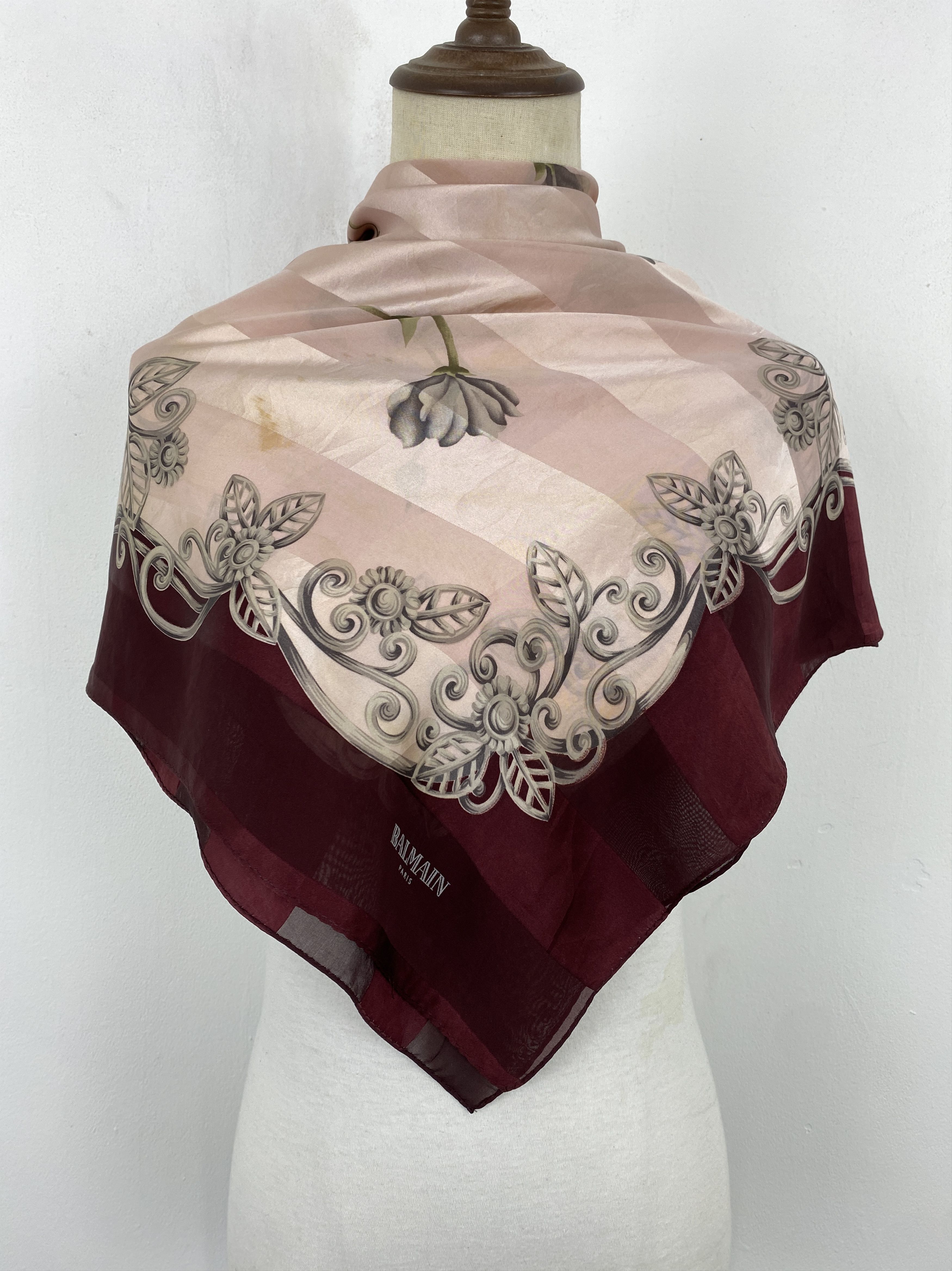 Designer × Pierre Balmain Pierre Balmain Silk Scarf / Muffler / Wrap / Scarves SN0002 Size ONE SIZE - 1 Thumbnail
