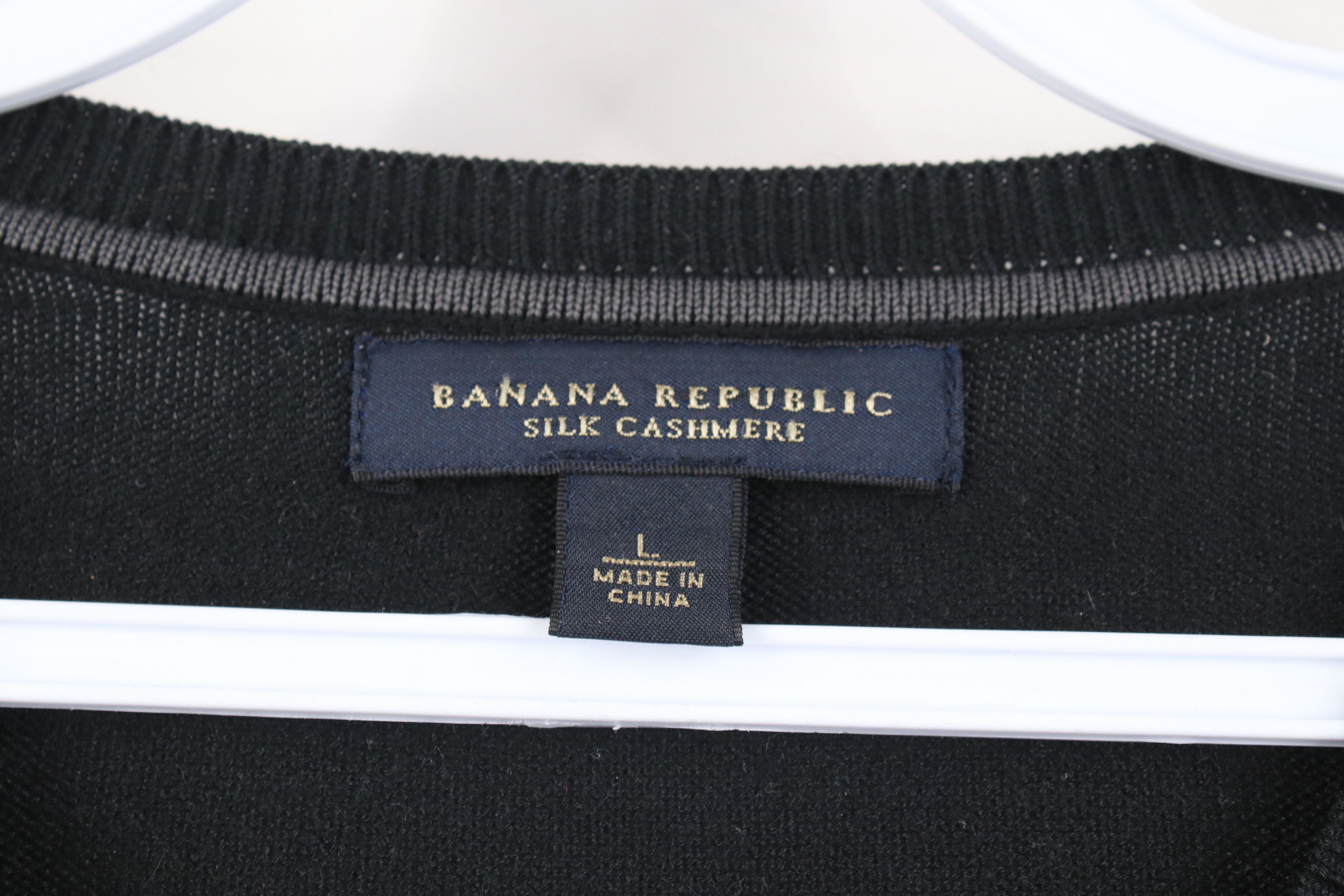 Banana Republic Banana Republic Lightweight Silk Cashmere Knit Sweater Black Size US L / EU 52-54 / 3 - 4 Thumbnail