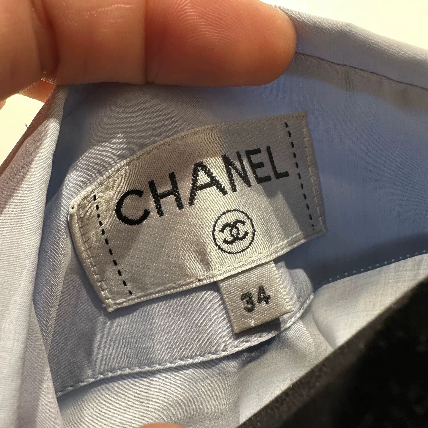 Chanel Chanel feb511 Camellia Bow Cami LS Shirt Wmns 34 Cotton Size XS / US 0-2 / IT 36-38 - 3 Thumbnail