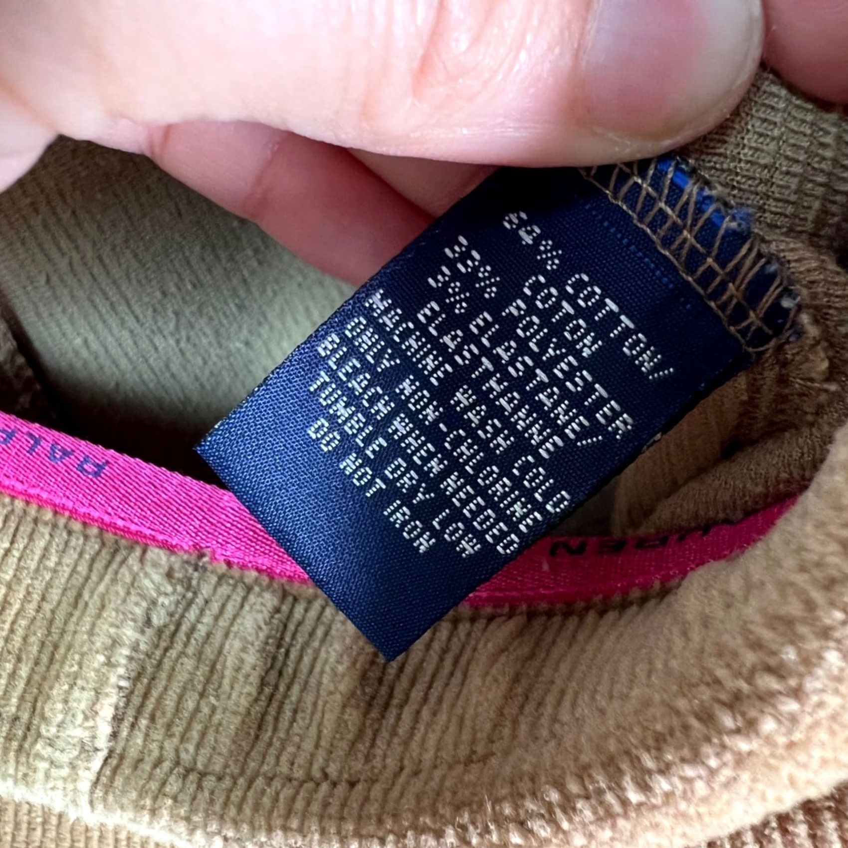 Polo Ralph Lauren Ralph Lauren Sport Womens Medium Tan Corduroy Pants w/ Gold Zip Accent Size 32" / US 10 / IT 46 - 4 Thumbnail