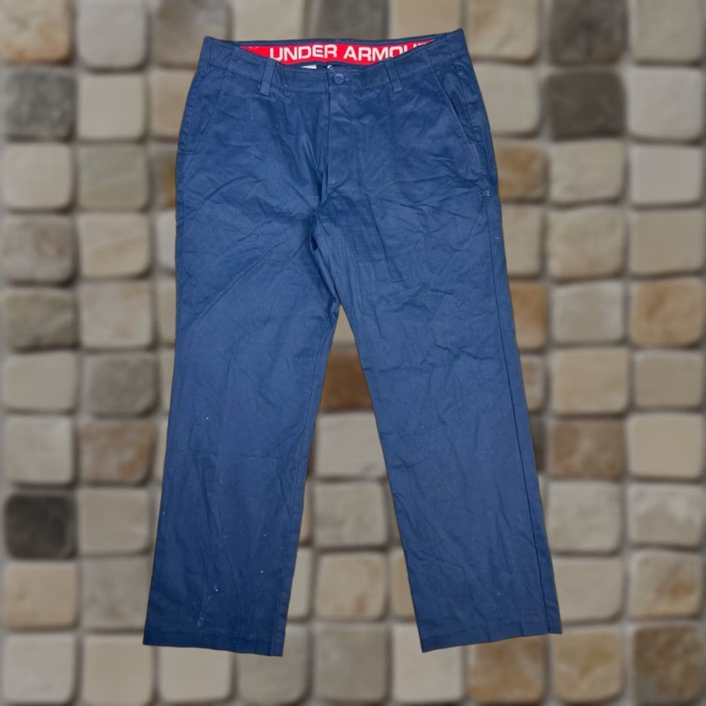 Under Armour Under Armour Chino Pants Mens 38 Blue Cotton Stretch Golf Performance Straight Size US 38 / EU 54 - 1 Thumbnail