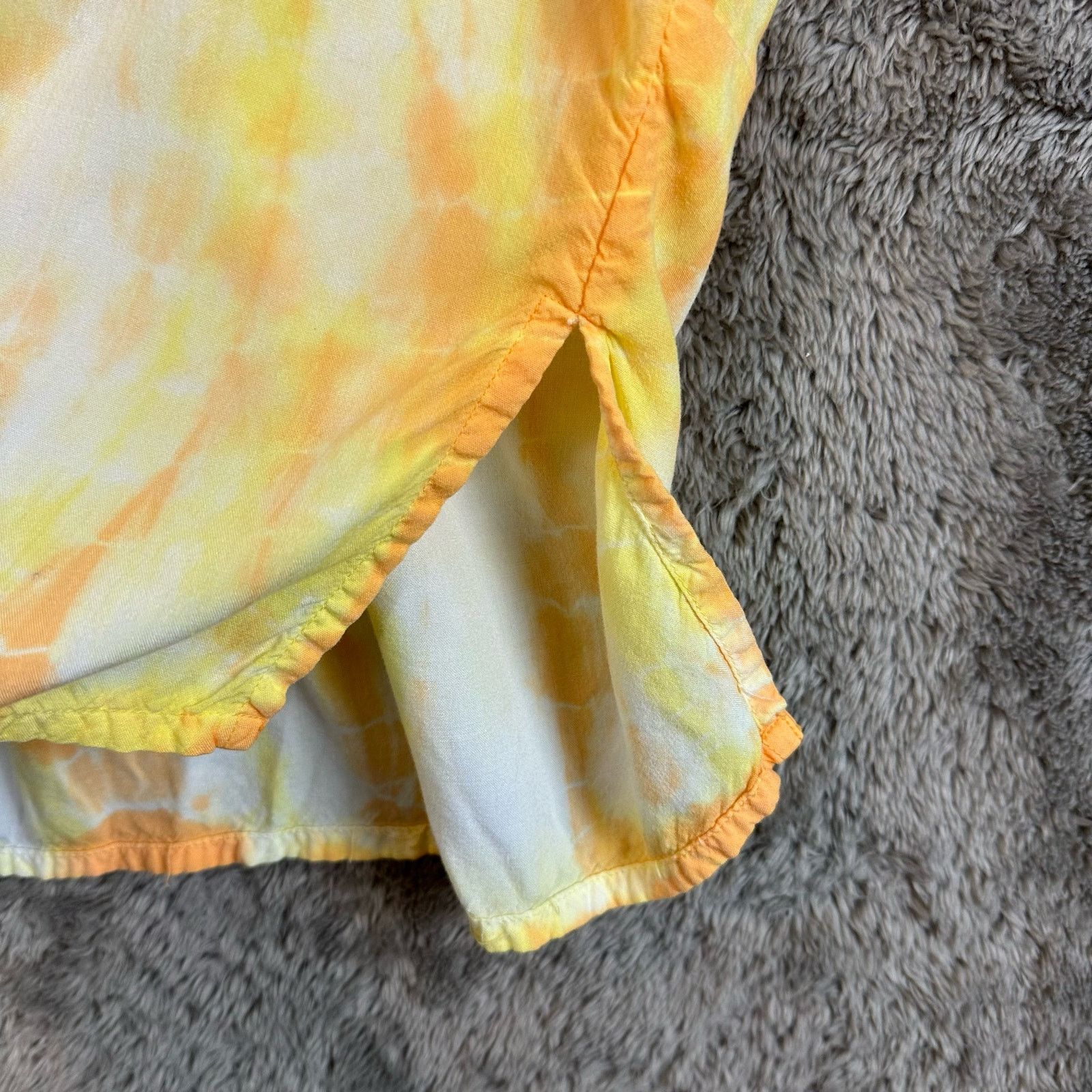 Other Kut Kloth Eden Button-Up Blouse Top Cropped Orange Tie Dye Size S / US 4 / IT 40 - 5 Thumbnail