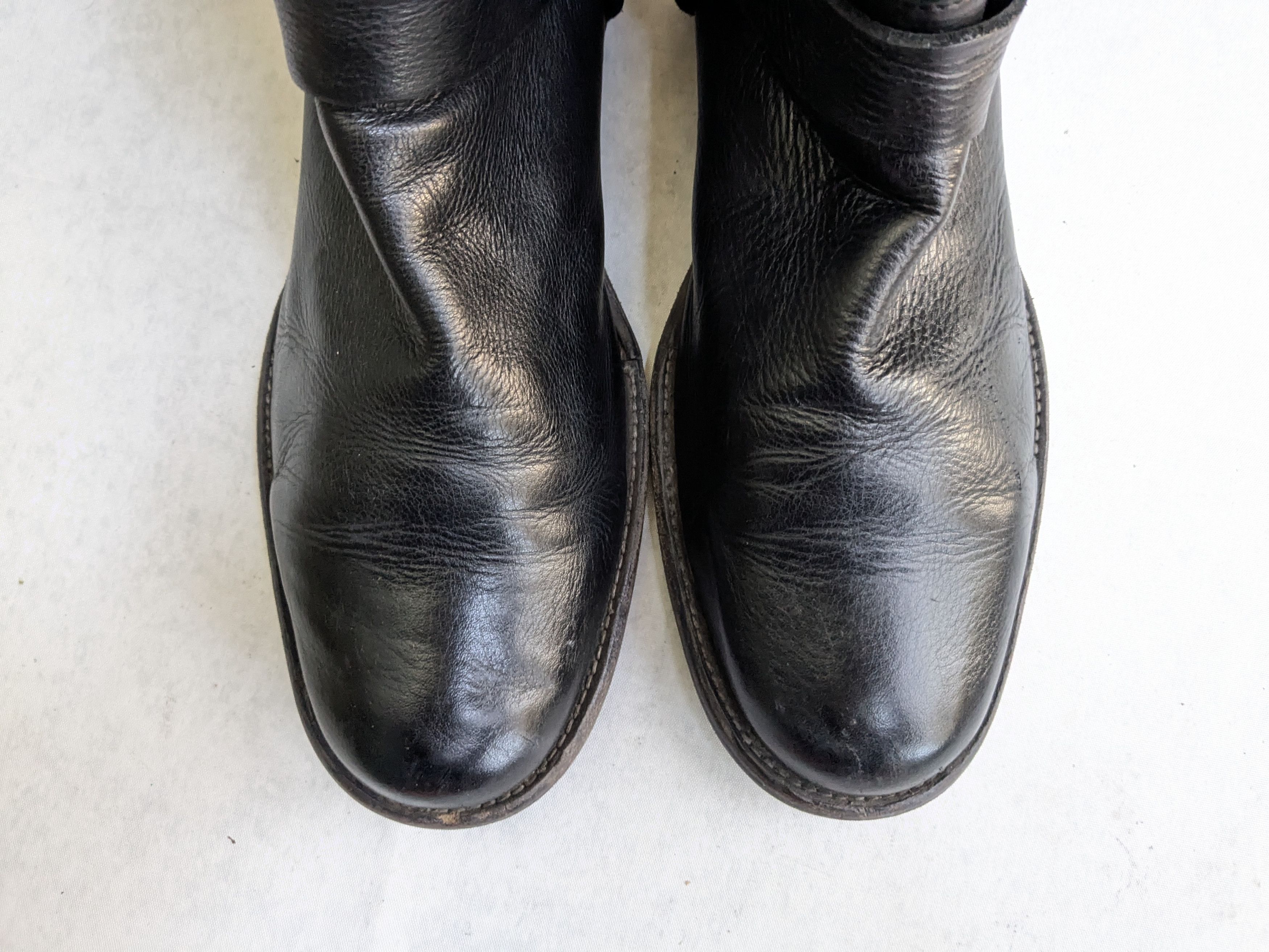 Frye Frye Harness Black Leather 12 D Leather Buckle Size US 12 / EU 45 - 3 Thumbnail