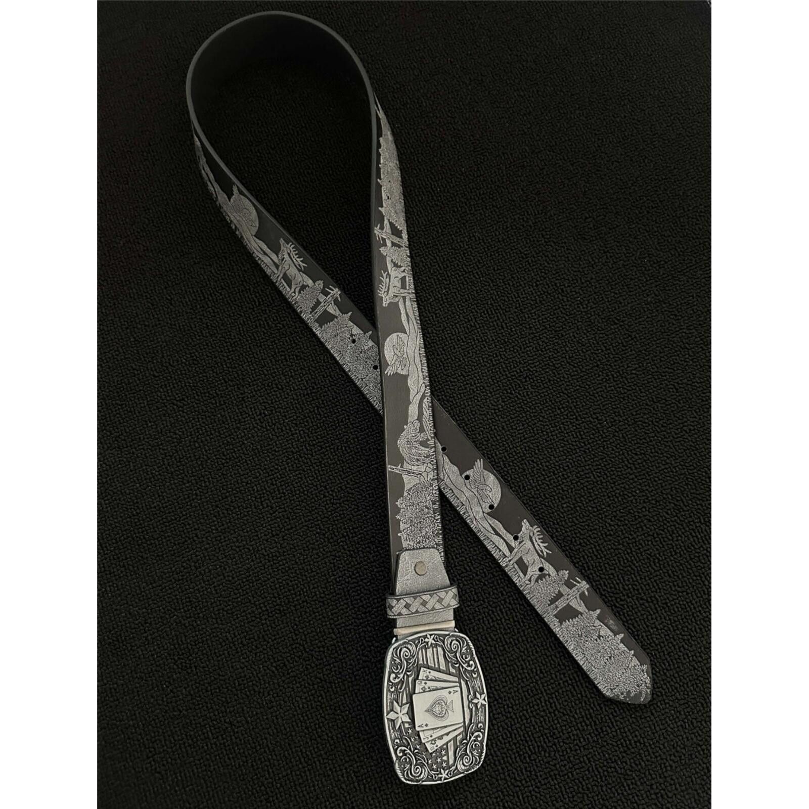 Other Western Poker Vintage Belt | Dark Forest Street Size ONE SIZE - 3 Thumbnail