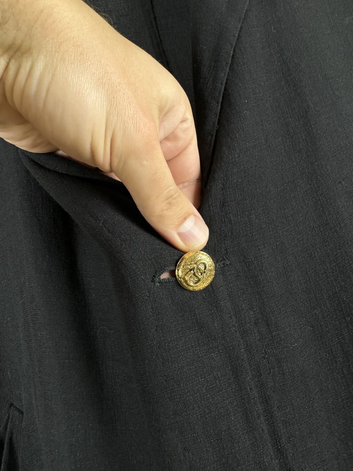 Other Max Mara black linen viscose two button light blazer Size S / US 4 / IT 40 - 8 Thumbnail