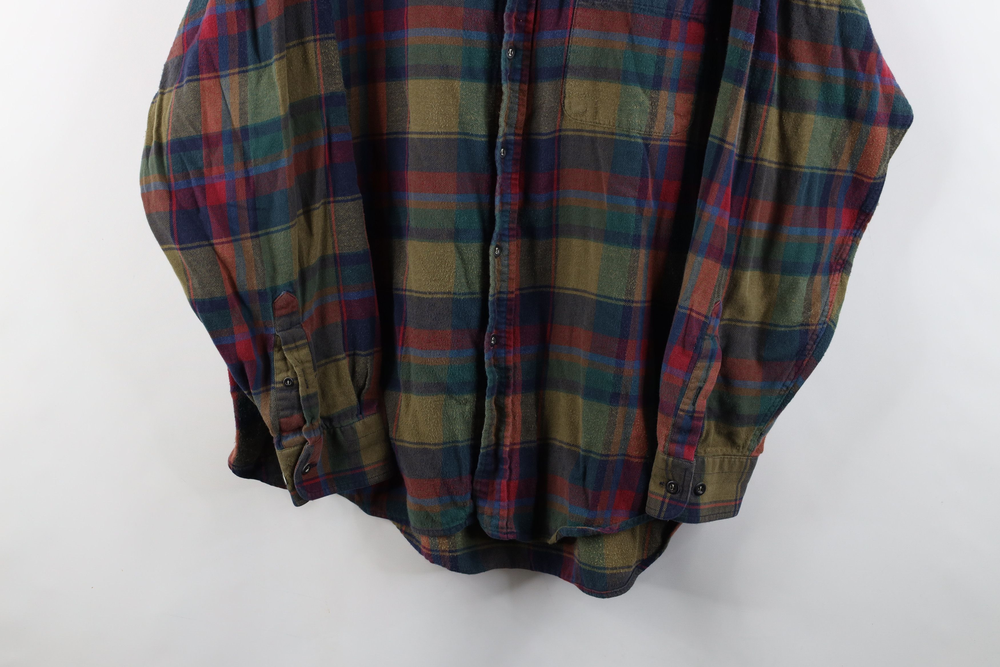 Vintage Vintage 90s Streetwear Rainbow Plaid Flannel Button Shirt Size US M / EU 48-50 / 2 - 3 Thumbnail