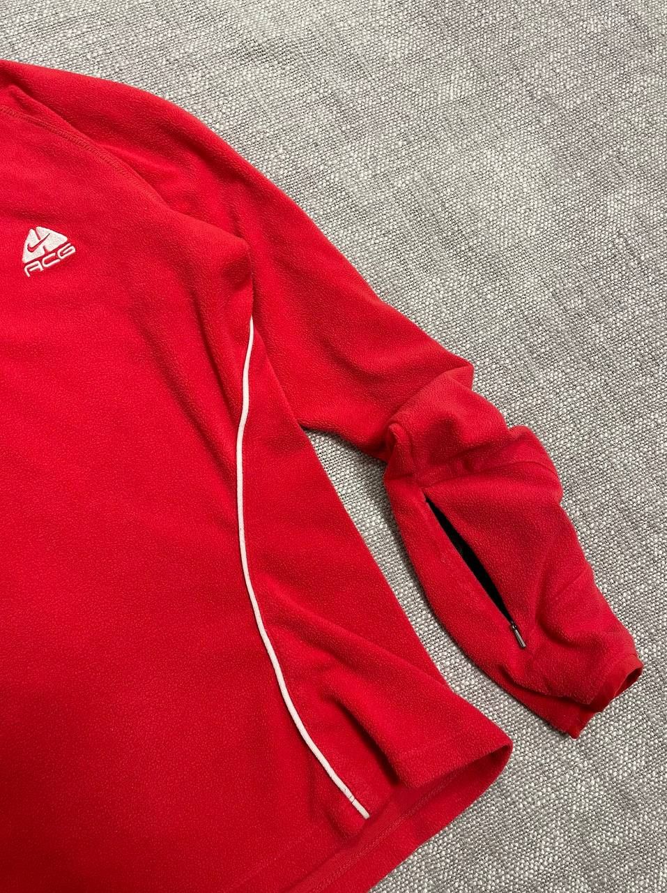 Nike Vintage Women Red Fleece Jacket Nike ACG Therma fit M size Size M / US 6-8 / IT 42-44 - 3 Thumbnail