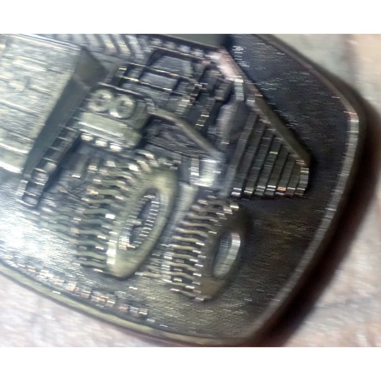 CO VINTAGE The Great American Buckle Company Lectra Haul Giant Mining Earth-moving Rigid Dump Truck Brass Belt Buckle Men 1970s USA Size ONE SIZE - 4 Thumbnail
