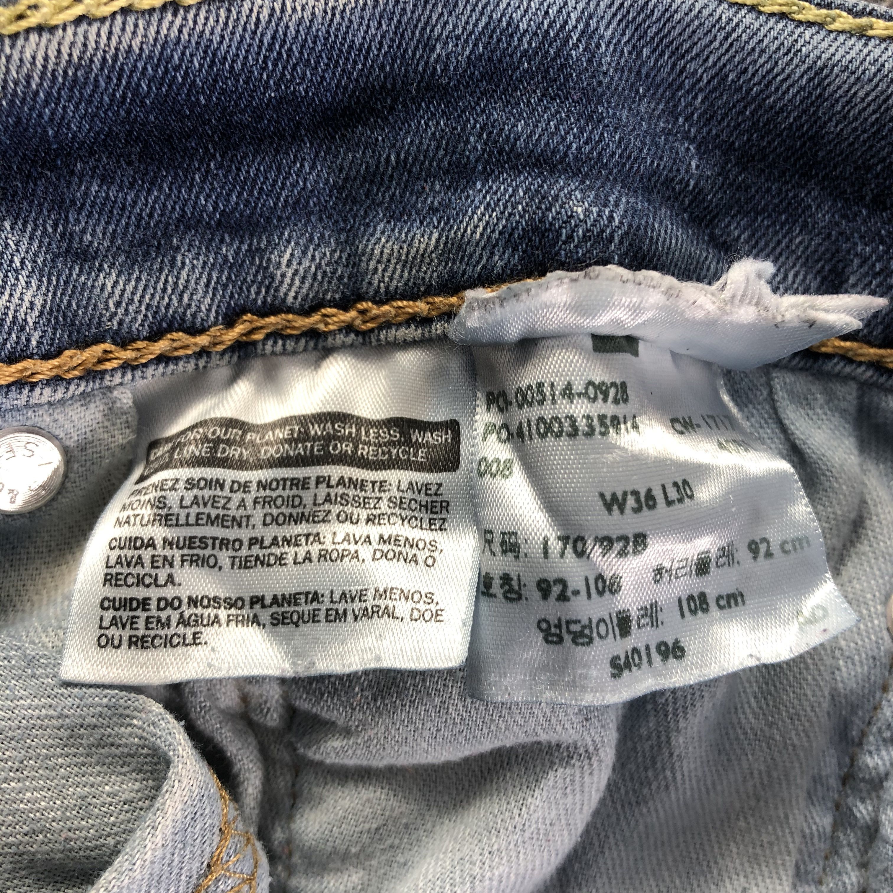 Levi's Vintage Blue Wash Levis 514 Jeans-J4229 Size US 34 / EU 50 - 12 Thumbnail