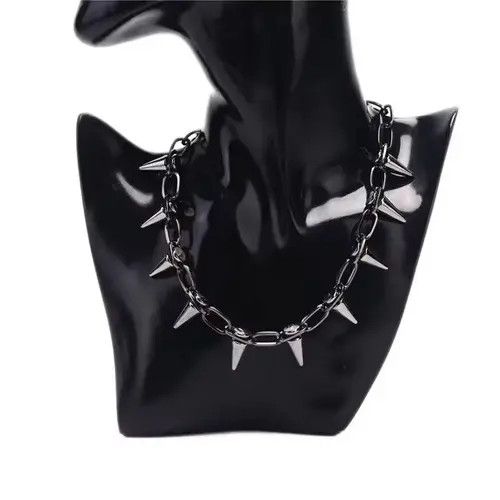Other 882Black Spiked Chain Necklace Size ONE SIZE - 7 Thumbnail