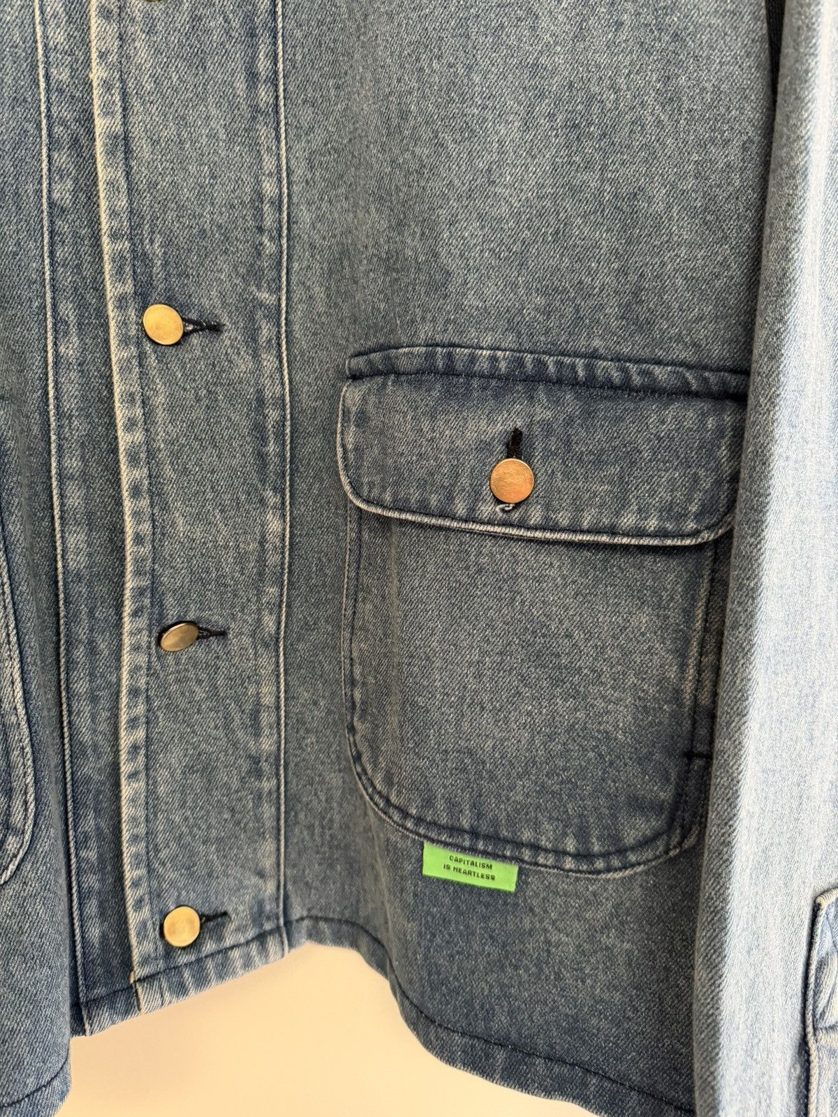Willy Chavarria Willy Chavarria Cropped Denim Jacket Size US L / EU 52-54 / 3 - 3 Thumbnail