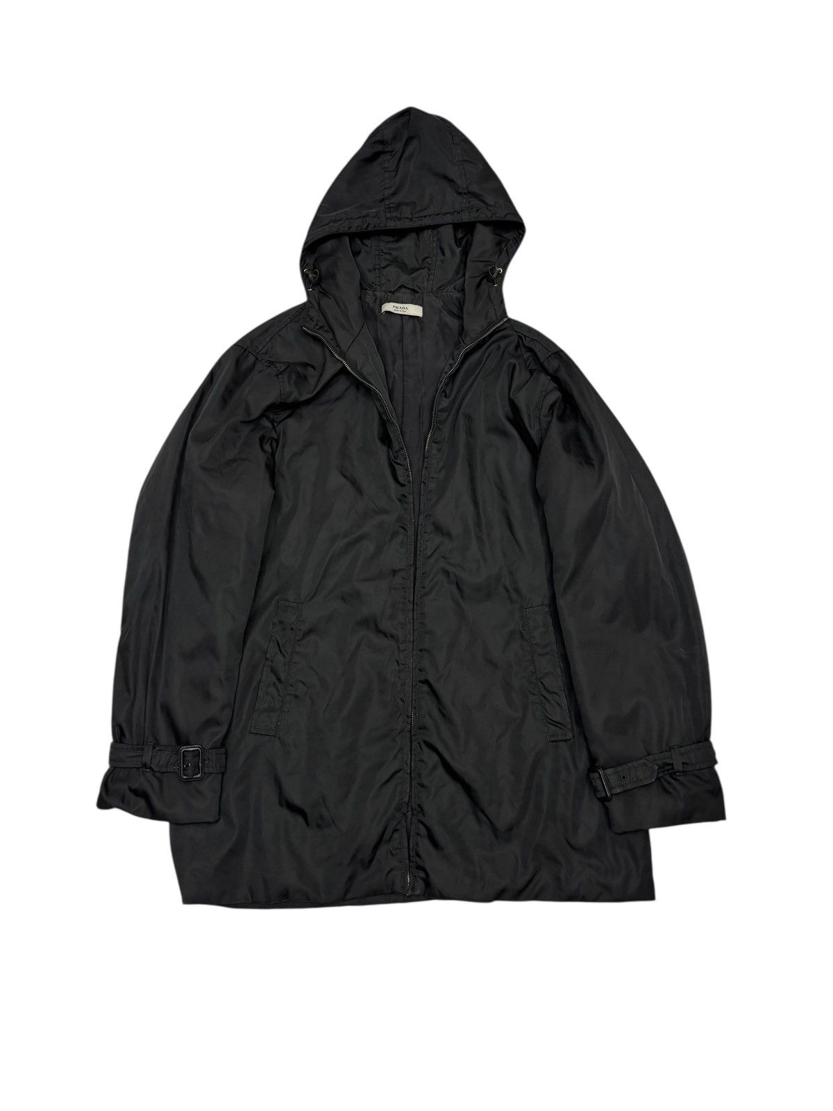 Prada PRADA Black Nylon Overcoat Jacket Size US M / EU 48-50 / 2 - 1 Thumbnail