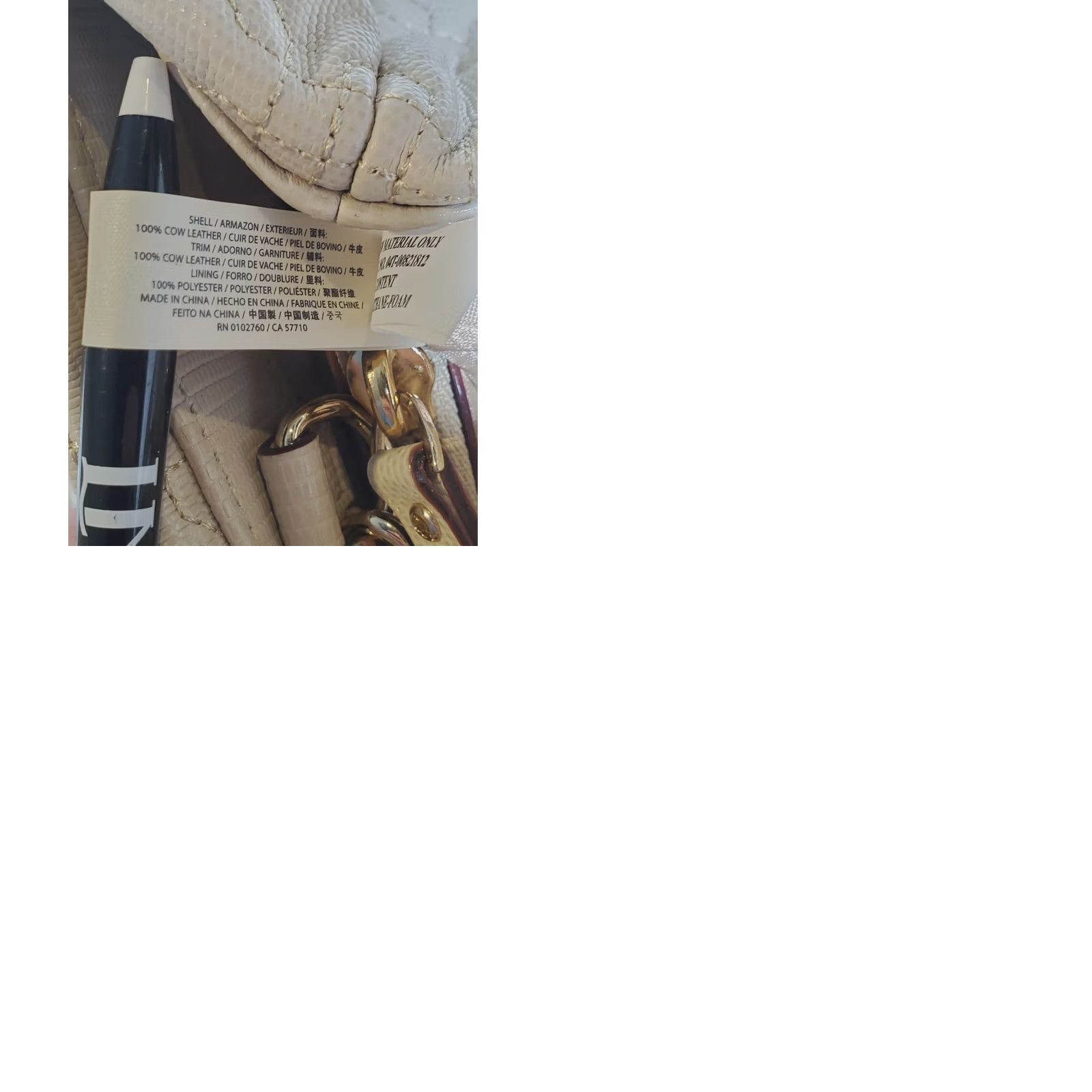 Vintage Kate Spade Astor Court Elena Quilted Handbag Ivory Leather Women Large Size ONE SIZE - 11 Thumbnail