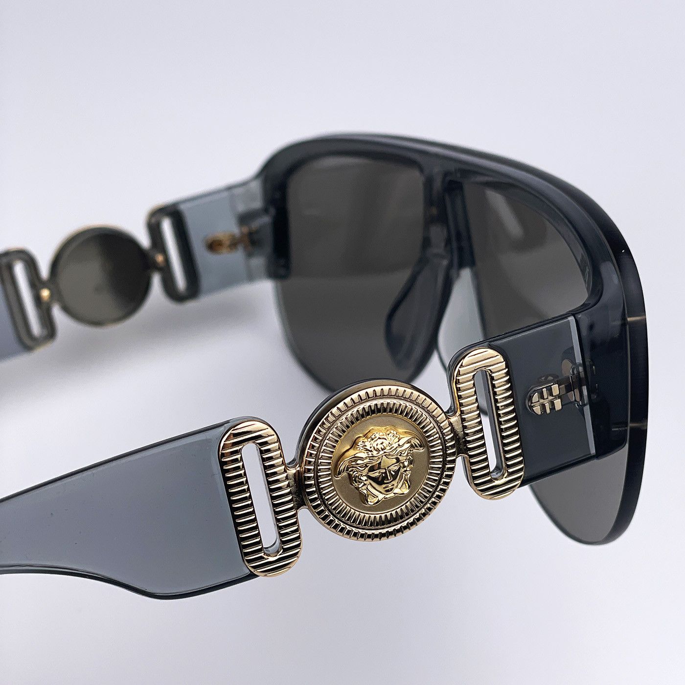 Versace NEW Versace VE4391 311/6G Mirrored Shield Men Sunglasses Size ONE SIZE - 5 Thumbnail