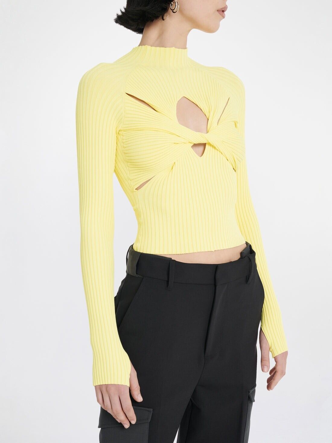 Dion Lee DION LEE RIB TWIST LONG SLEEVE TOP SIZE:XS Size XS / US 0-2 / IT 36-38 - 2 Thumbnail