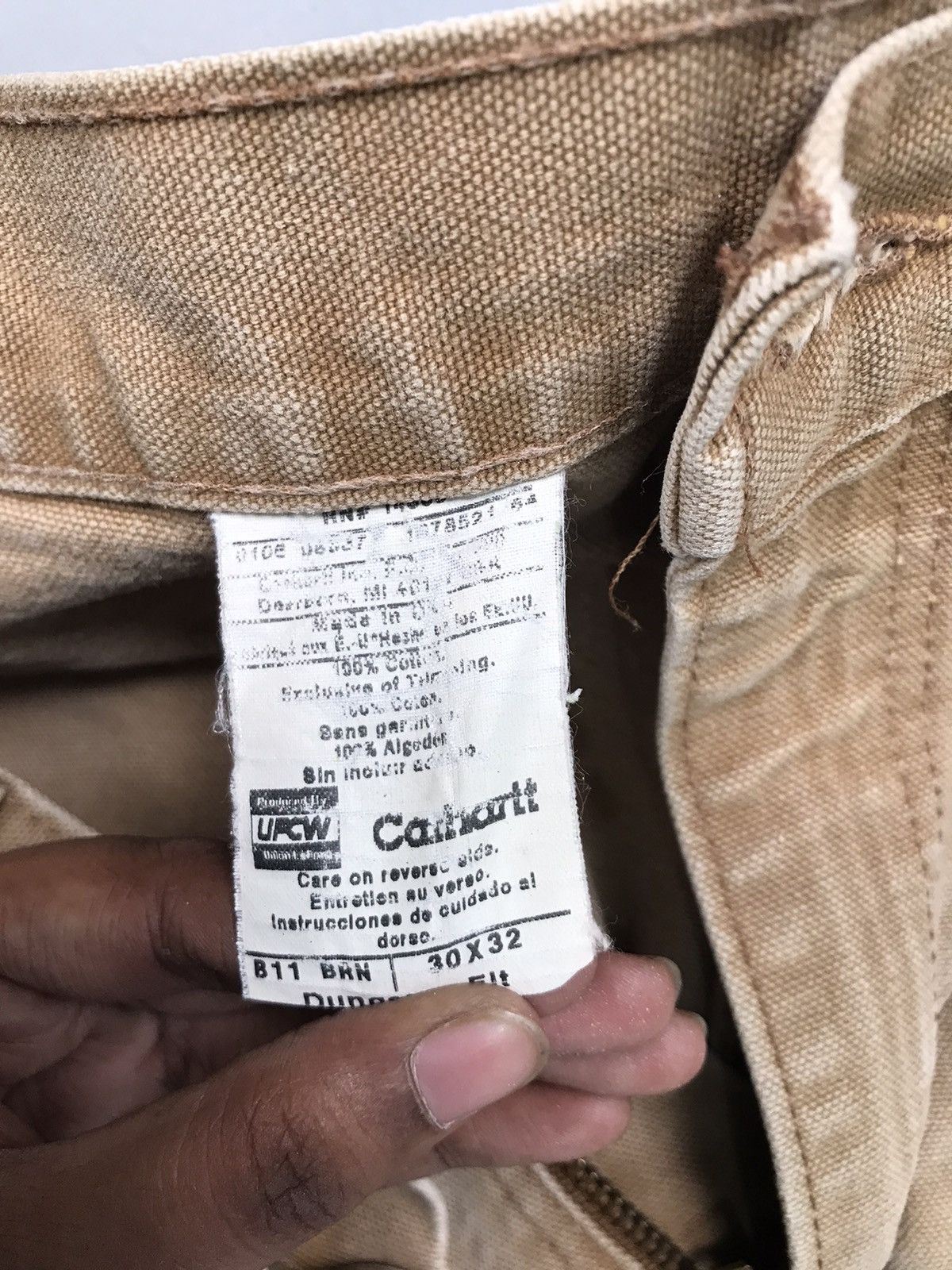 Carhartt Vintage Carhartt B11 BRN carpenter workwear denim Size US 32 / EU 48 - 9 Thumbnail