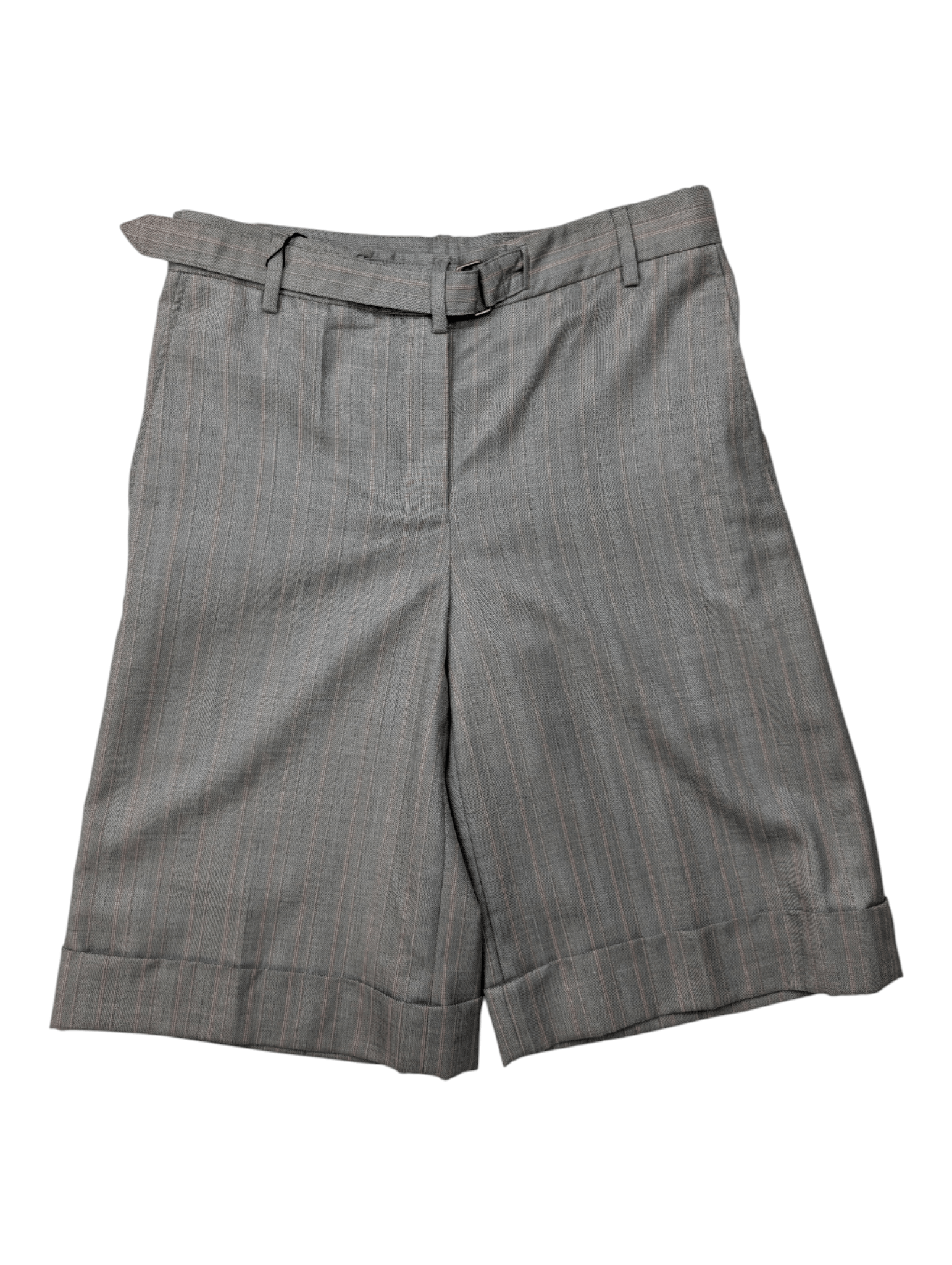 Yves Saint Laurent Yves Saint Laurent Grey Shorts With Cuffed Ends Size 25" / US 0 / IT 36 - 1 Thumbnail