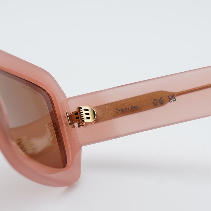 Calvin Klein Calvin Klein CK24511S 835 Women Sunglasses Peach Rectangle Size ONE SIZE - 4 Thumbnail