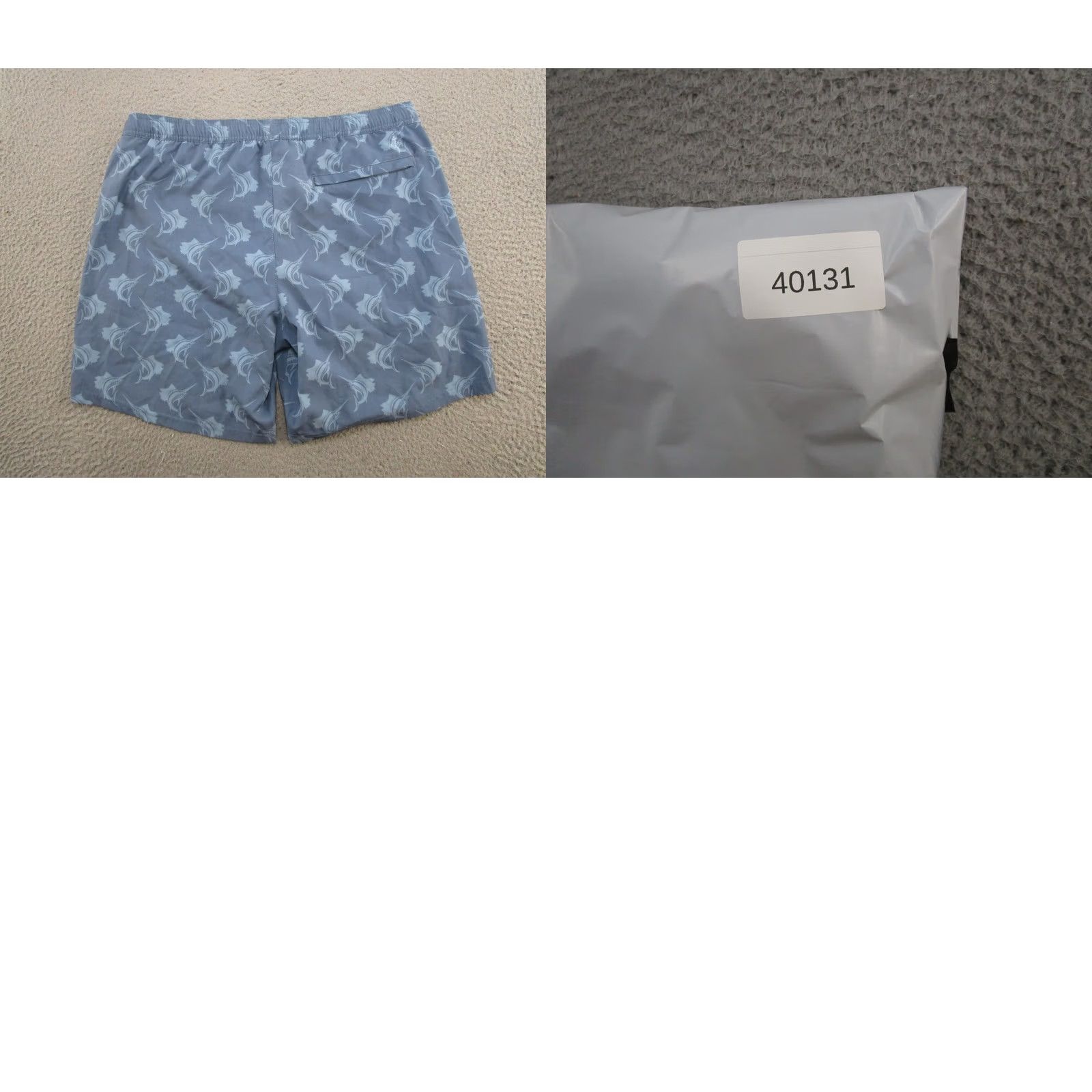 Vintage LRD Performance Swim Shorts Mens Size L Blue Marlin Lined Drawstring Beach Dad Size US 33 - 8 Thumbnail