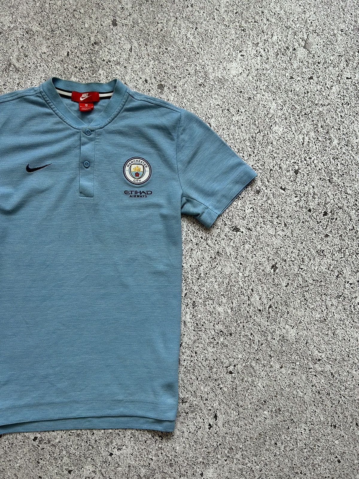 Nike × Vintage Nike Manchester City Polo T-Shirt Football Soccer Jersey Size US M / EU 48-50 / 2 - 3 Thumbnail