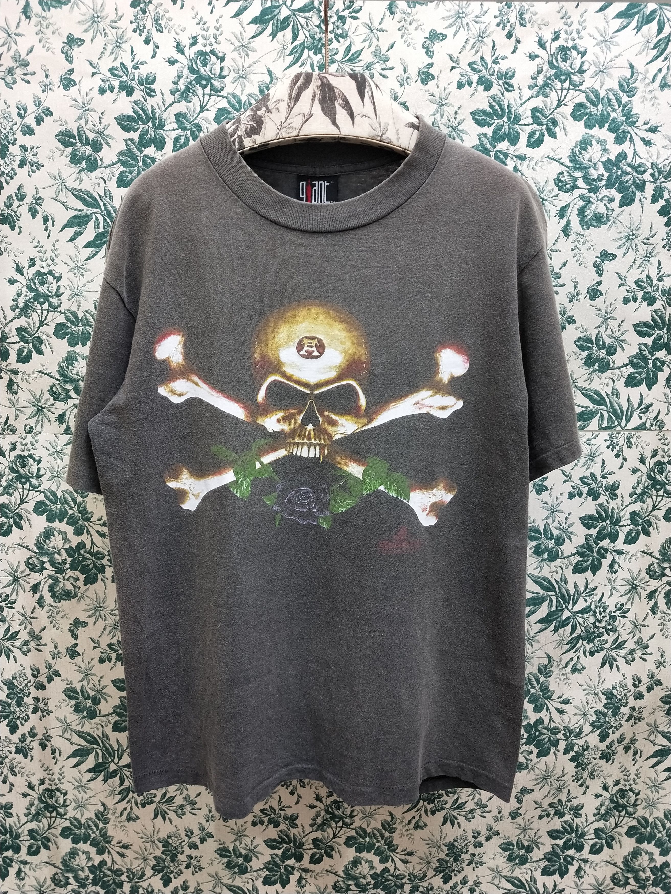 Band Tees × Giant × Vintage 90s Alchemy Skull Tee Size US M / EU 48-50 / 2 - 1 Thumbnail