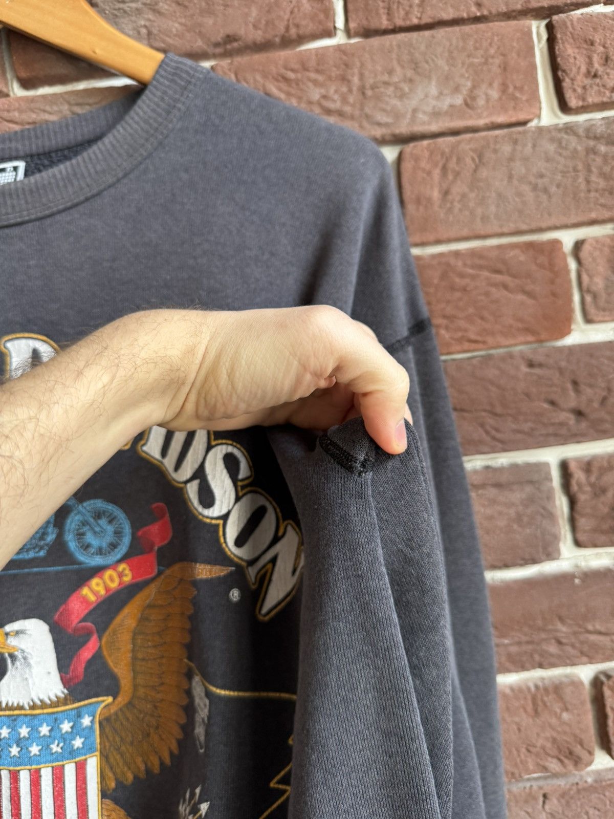 Vintage Washed 1988 Harley Davidson Speed Limit 70 Crewneck Vintage Size US L / EU 52-54 / 3 - 12 Thumbnail