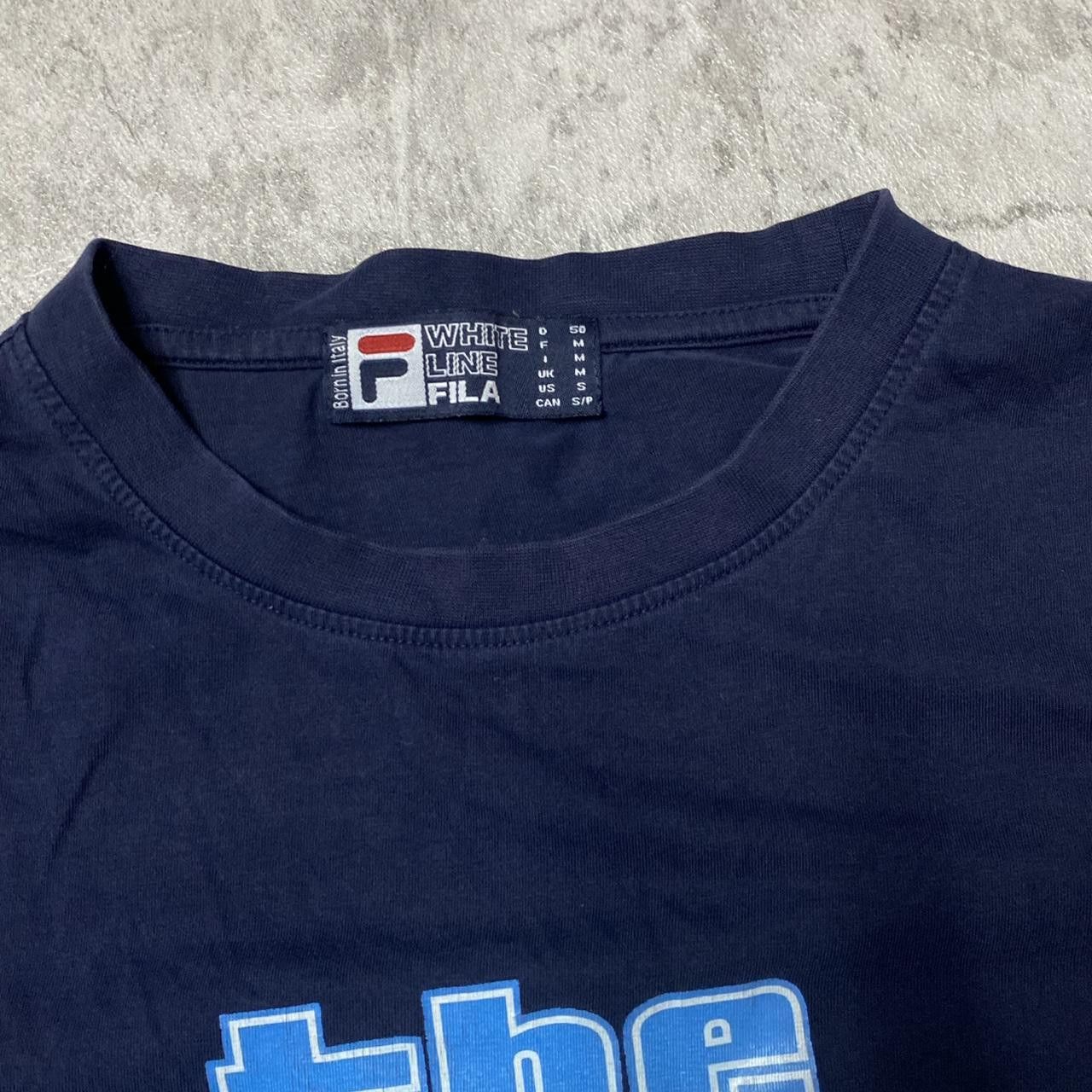 Fila Navy blue Fila The Firm graphic tee with large logo on back Size US M / EU 48-50 / 2 - 3 Thumbnail