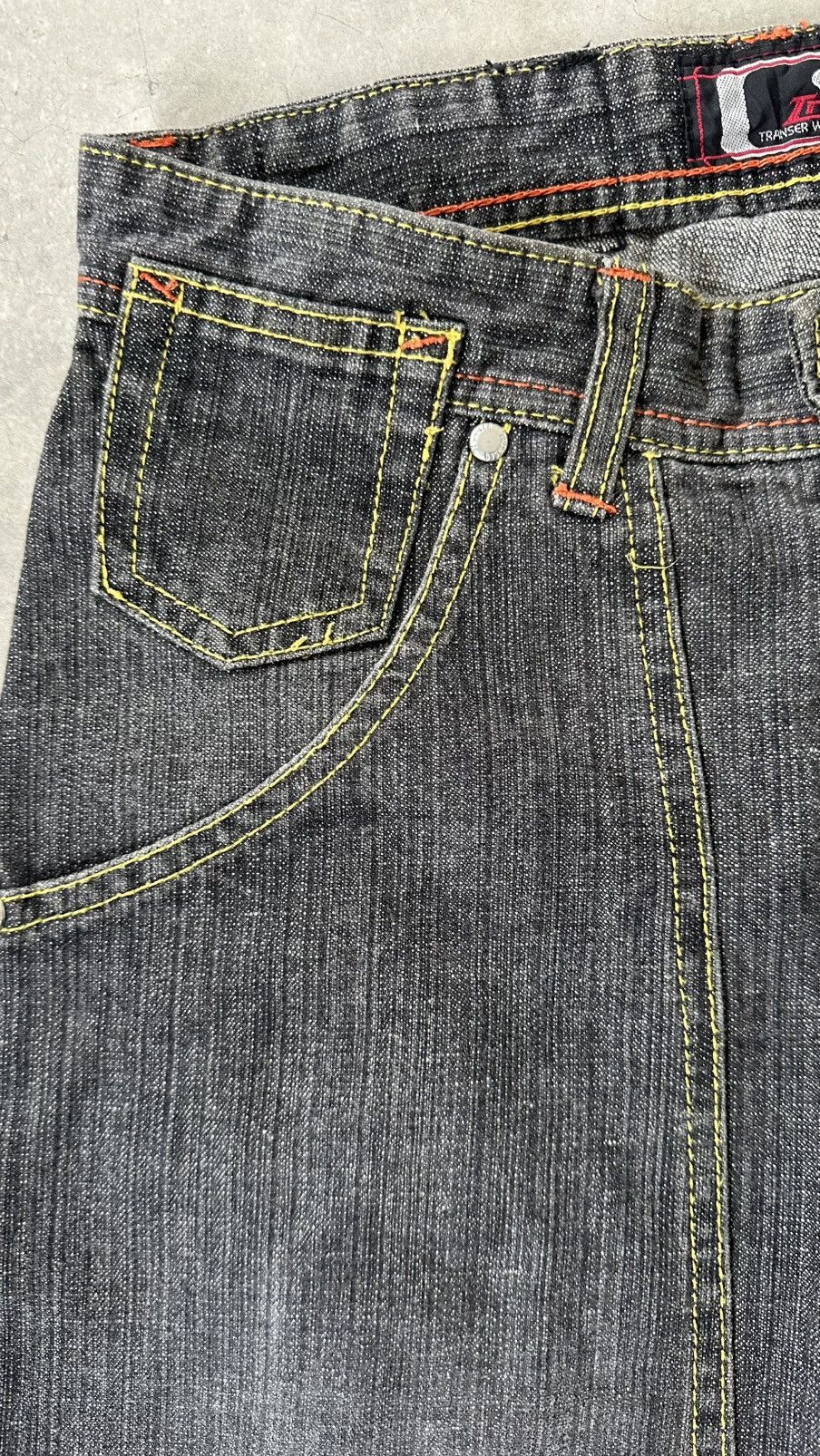 Japanese Brand Y2K TRANSER BAGGY PATCH DENIM PANT Size US 30 / EU 46 - 7 Thumbnail