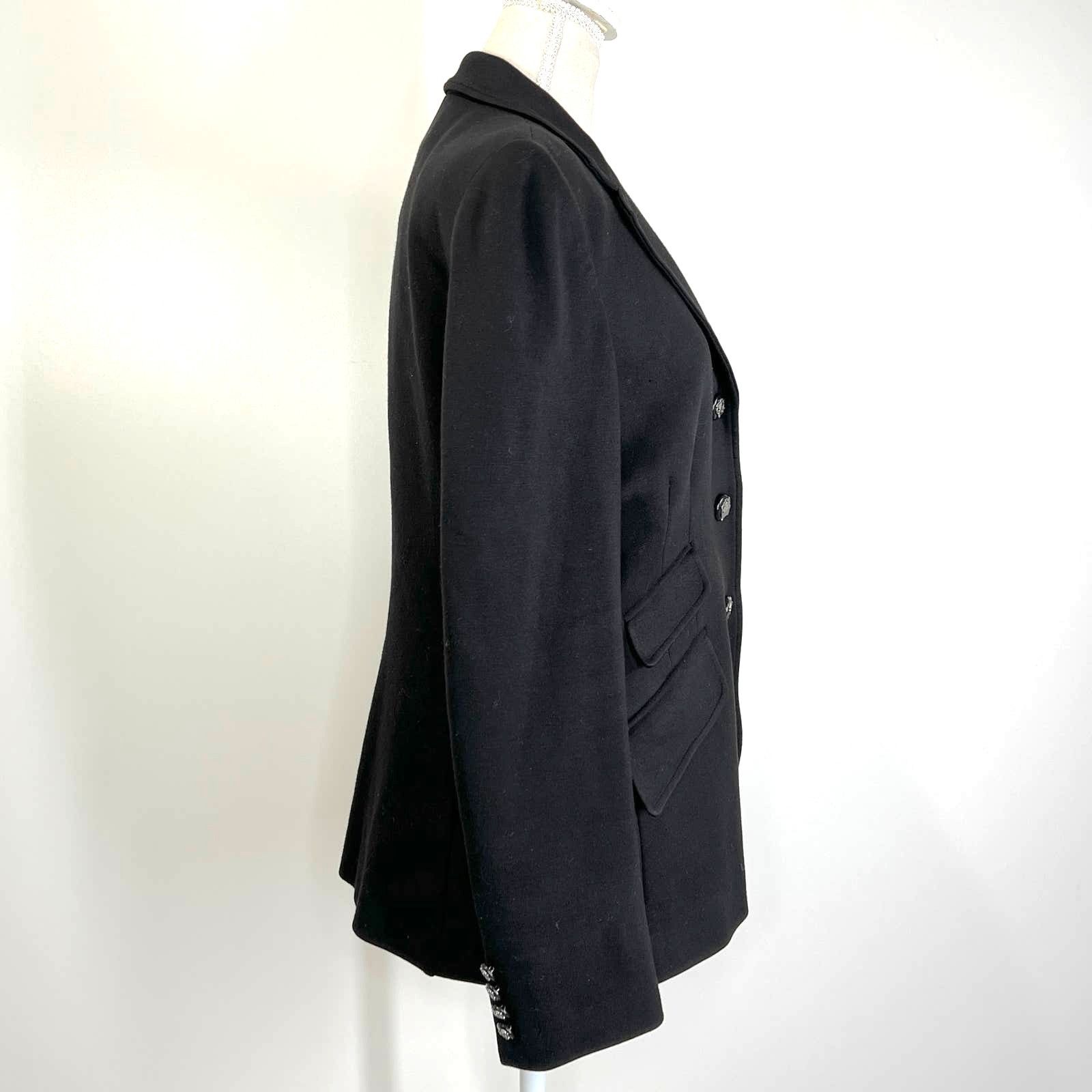Lauren Ralph Lauren Lauren Ralph Lauren Ponte Knit Blazer Black Dark Romantic Size M / US 6-8 / IT 42-44 - 7 Thumbnail