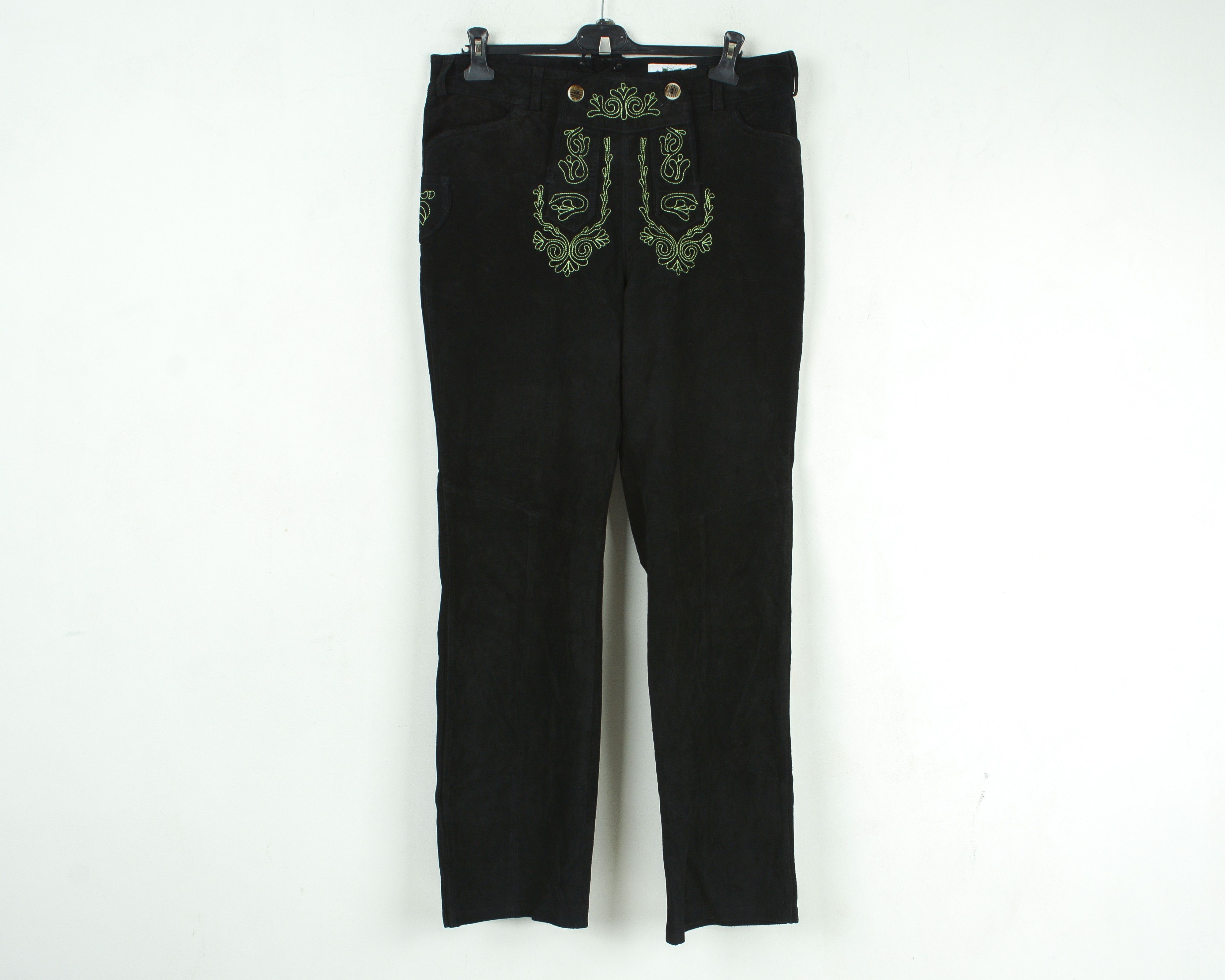 Leather Wiesenprinz W34 L32 Trachten Jager Suede Leather Pants Size US 34 / EU 50 - 2 Thumbnail