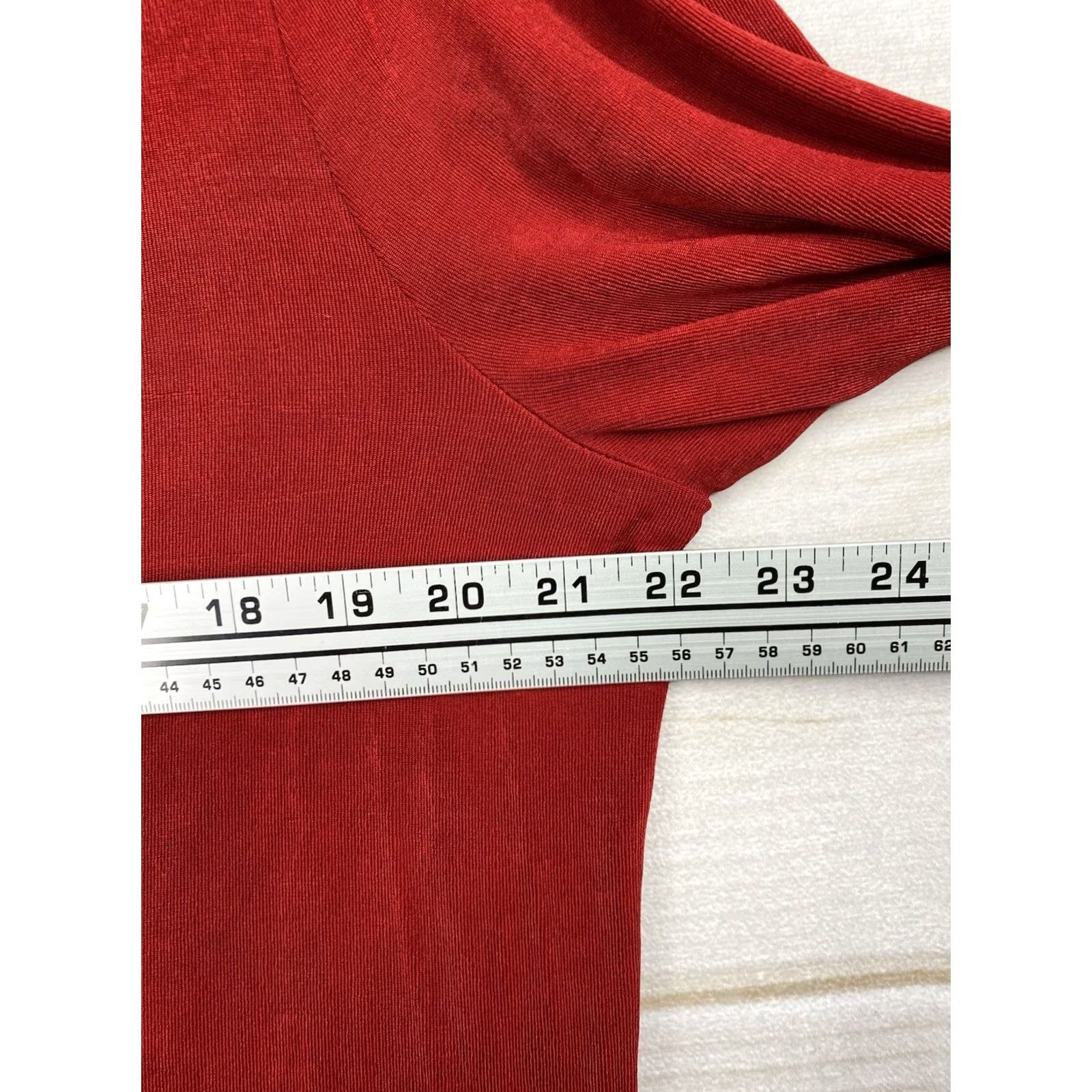 Vintage Chico's Tunic Shirt XL Red Long Sleeve Travel Knit Casual Scoop Neck - Regular Womens Size XL / US 12-14 / IT 48-50 - 7 Thumbnail