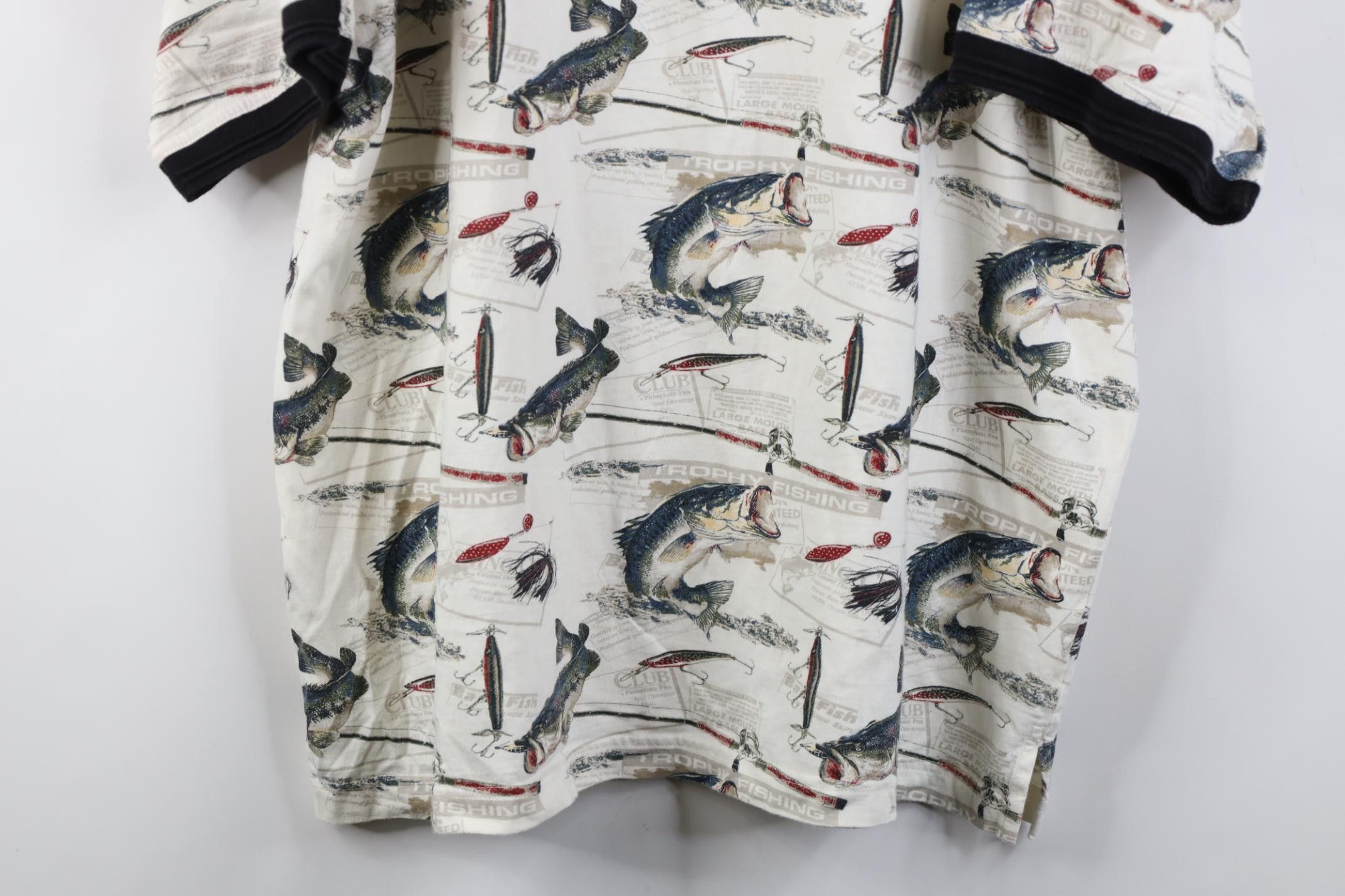 Vintage Vintage 90s Streetwear Over Print Collared Golf Polo Shirt Size US XL / EU 56 / 4 - 3 Thumbnail