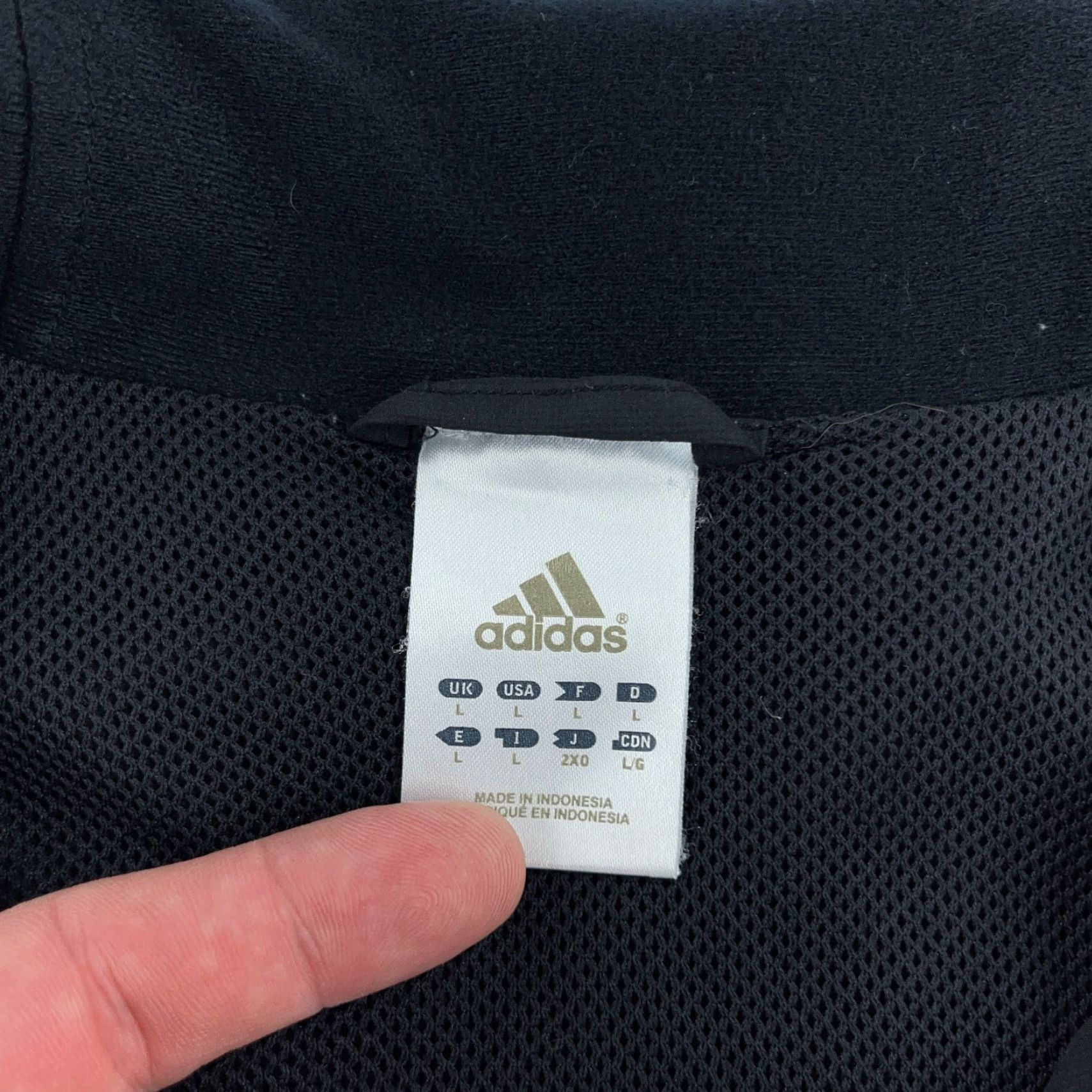 Adidas Adidas Windbreaker Jacket Men L Black White Full Zip Lightweight Breathable Pockets Classics Retro Sports Logo Hipster Track & Field Size US L / EU 52-54 / 3 - 6 Thumbnail