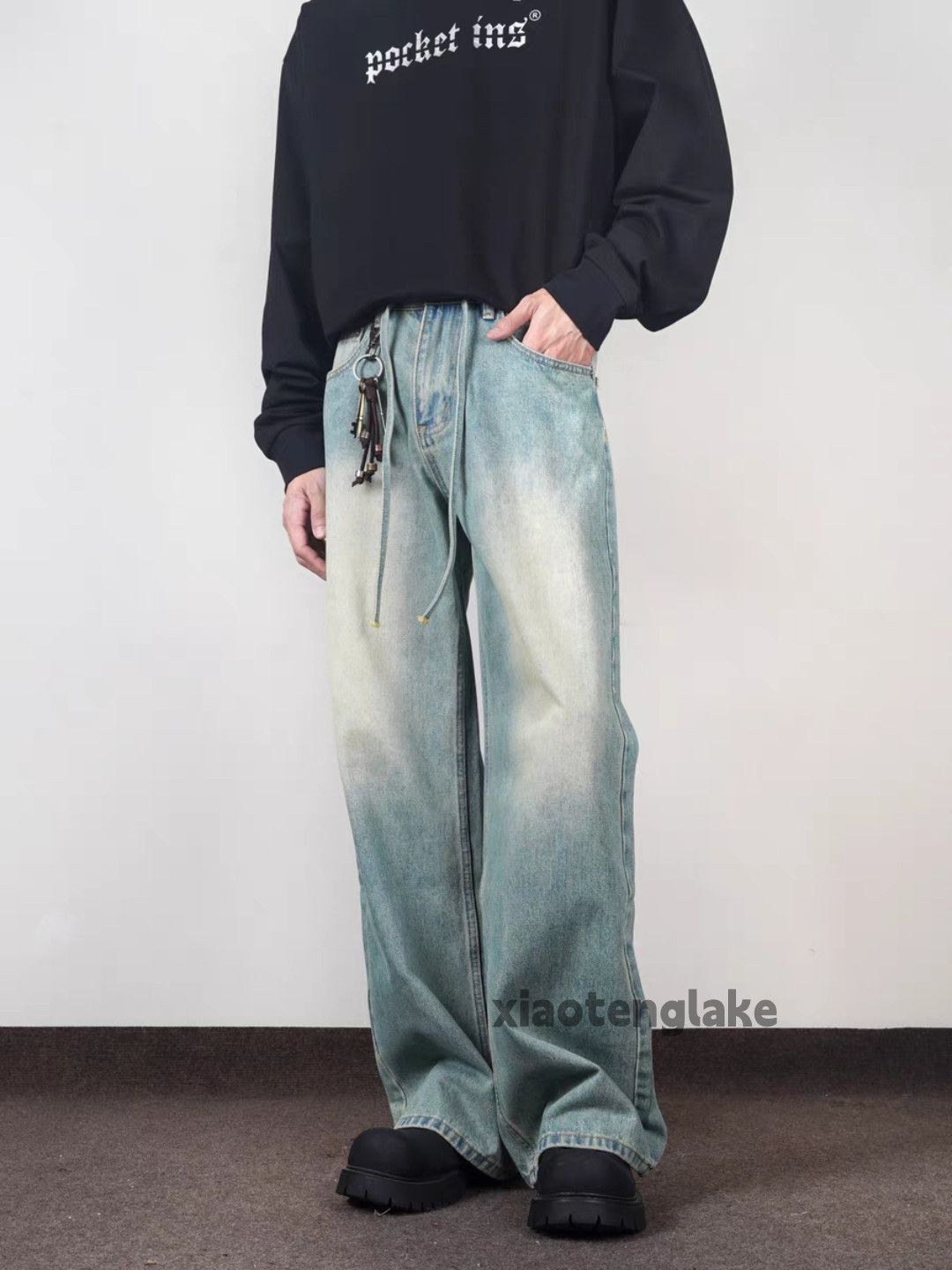 Jean × Vintage washed faded cleanfit yuppie loose baggy jeans Size US 26 / EU 42 - 5 Thumbnail