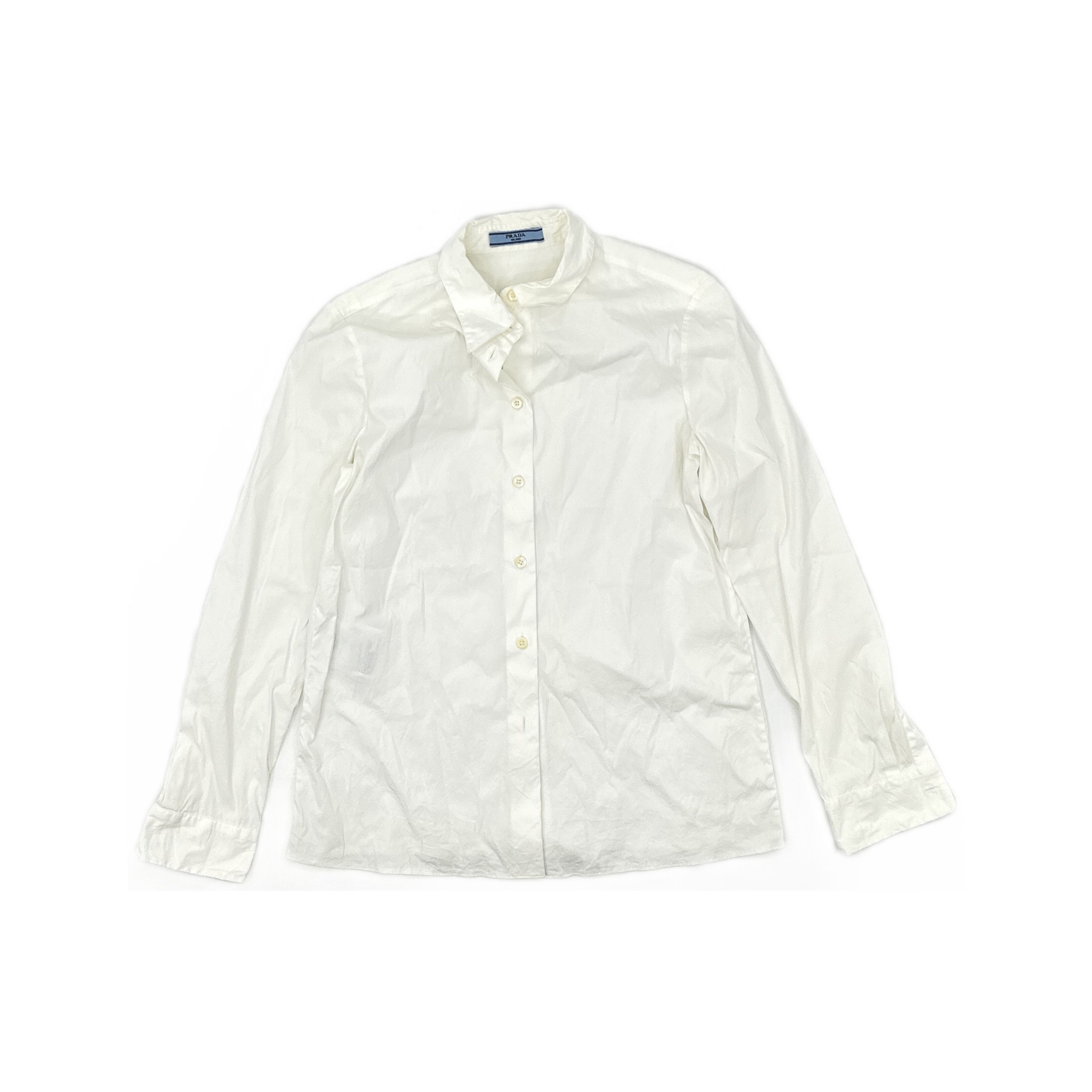 Prada Prada White Button Up Shirt Size M Size US XXS / EU 40 - 1 Thumbnail