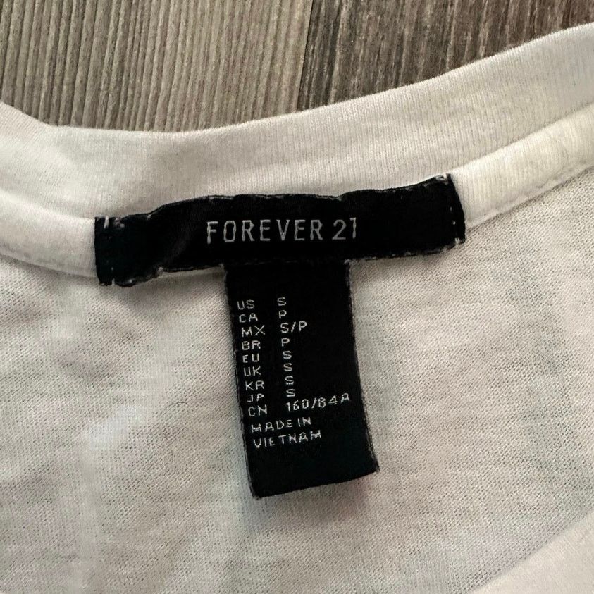 Forever 21 forever 21 black and white french tank top crop top Size S / US 4 / IT 40 - 3 Thumbnail