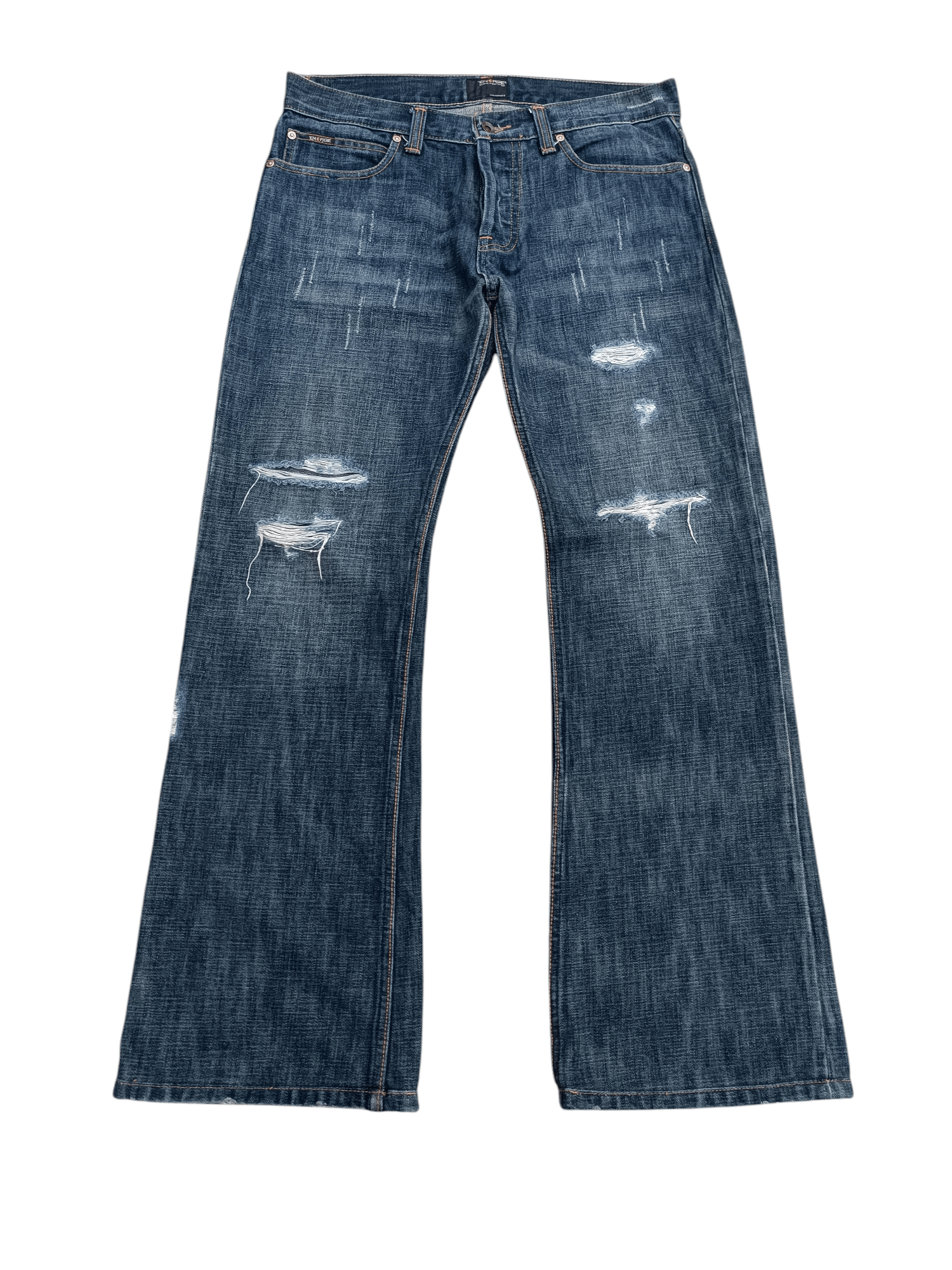 Energie Flare Jeans Energie Distress Faded Boot Cut Y2k Size US 34 / EU 50 - 6 Thumbnail