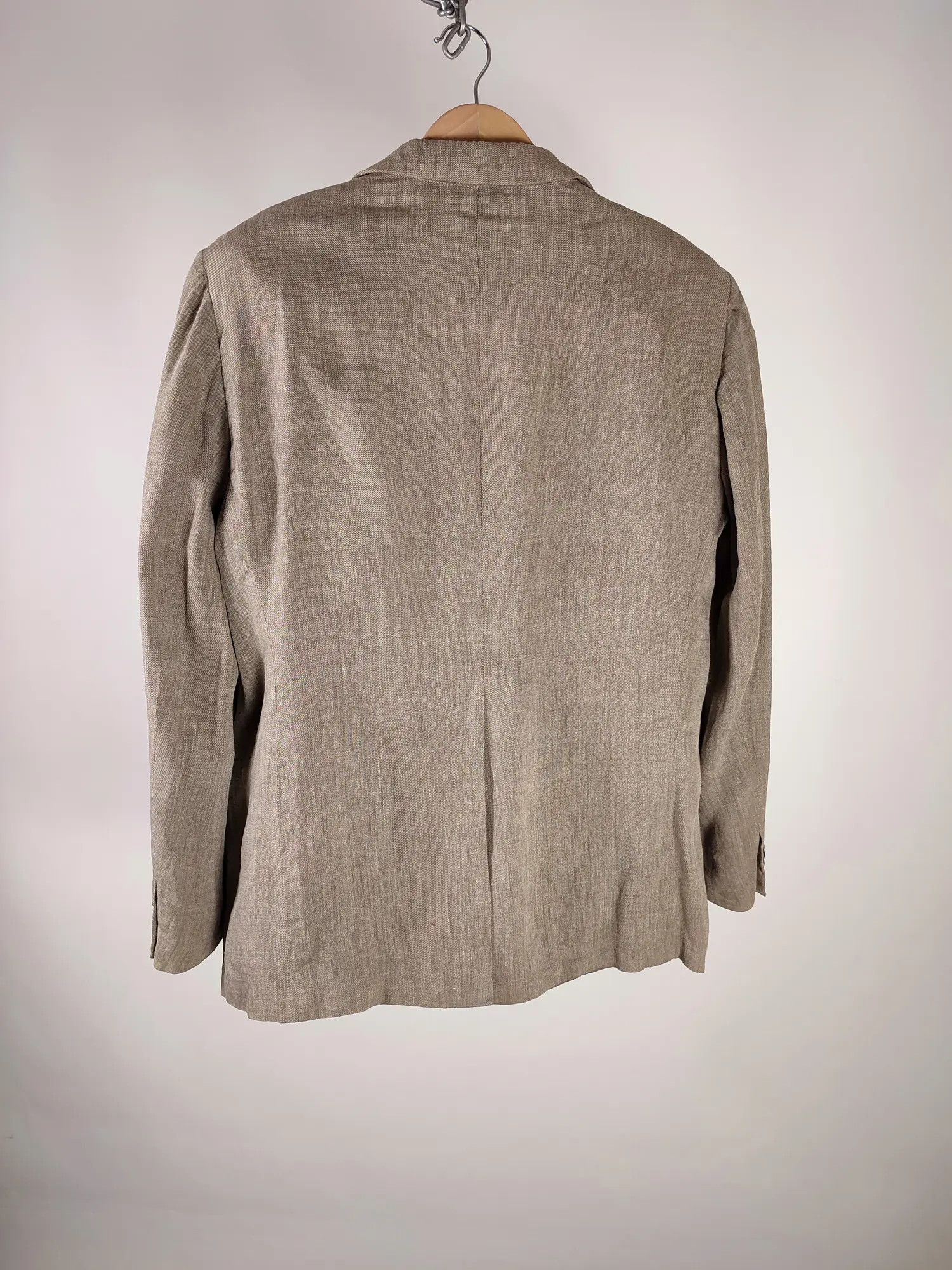 Emporio Armani Emporio Armani 2005 Oldschool Linen Blazer Vintage Jacket Size 46R - 11 Thumbnail